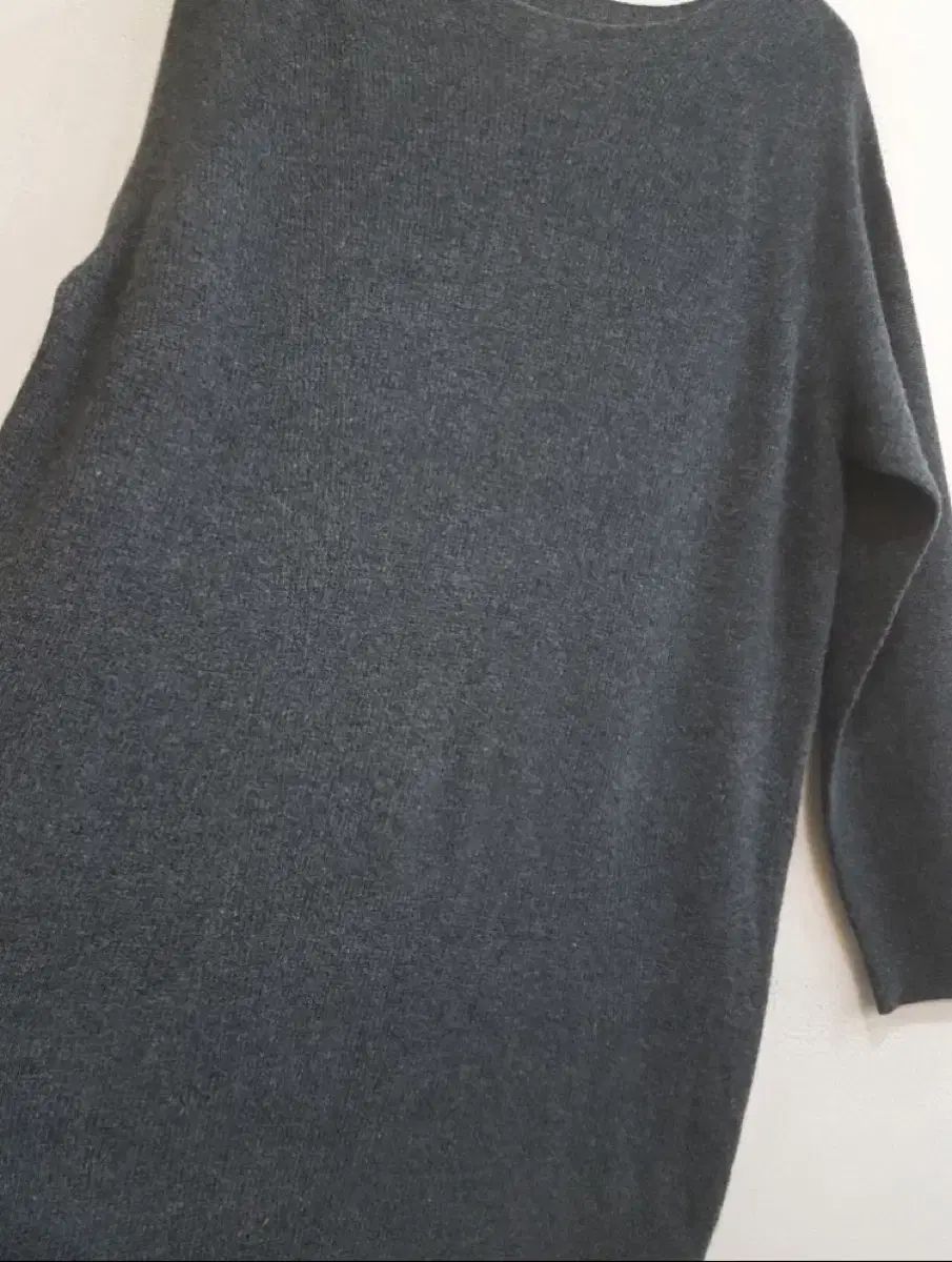 KUHO カシミア ウール ホールガーメント グレー ニット ロング ONE PIECE 55 66