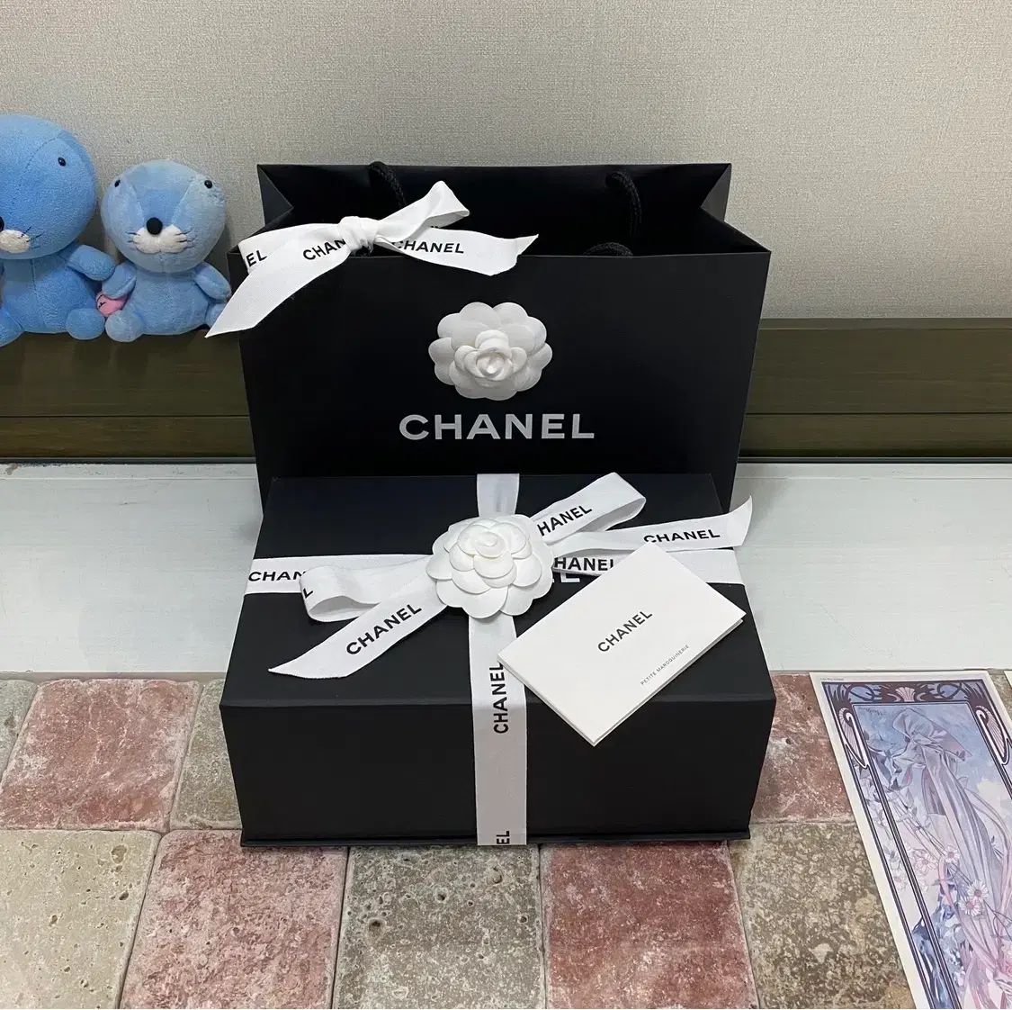 シャネル マグネットボックス 26 x 16 5 10 バインダー リフィル ブックレット リボン カメリア お買い物バッグ