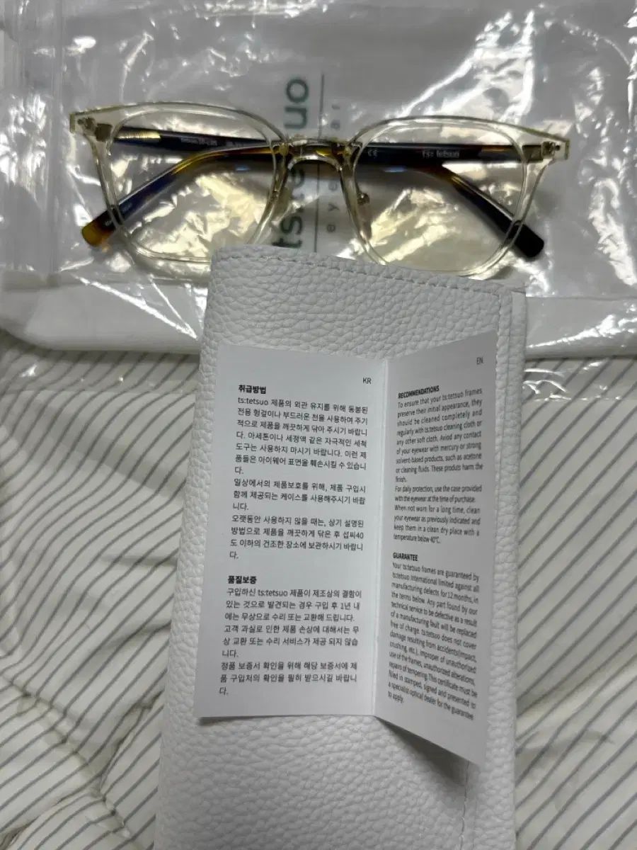 新商品 ts tetsuo テツオ トニーセイム クリア ウェリントン メガネ フルセット