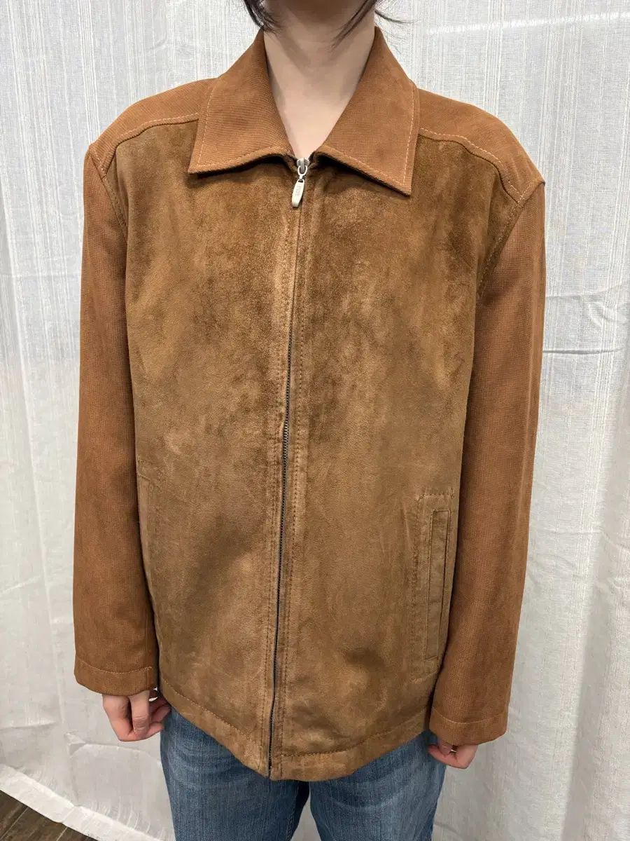 BOSS ブラウン スウェード ジャケット