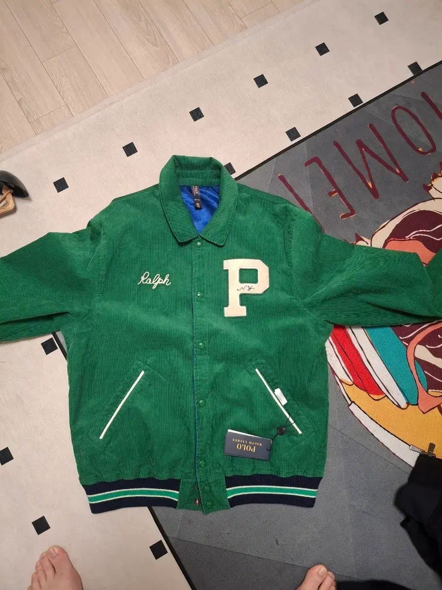 ポロラルフローレン グリーン コーデュロイ スタジャン XL