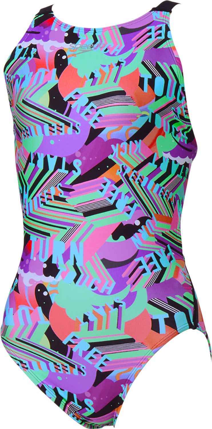 スピード Speedo スイミング WORDING STRIPES TURNS W|S SUIT RE レッド