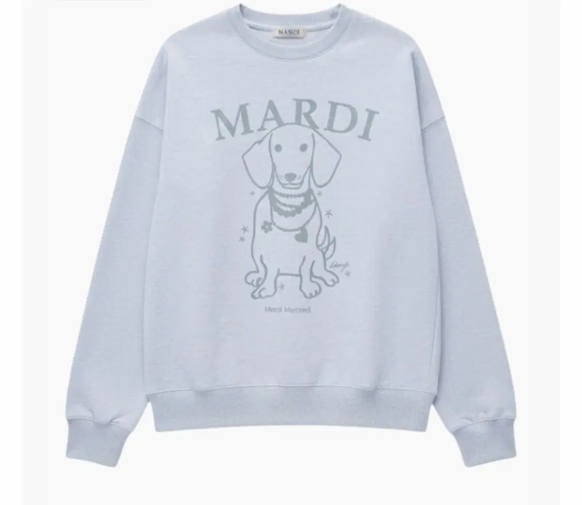 マルディメクルディ CANDY キーリング パールネックレス スウェット ホワイト ライトグレー