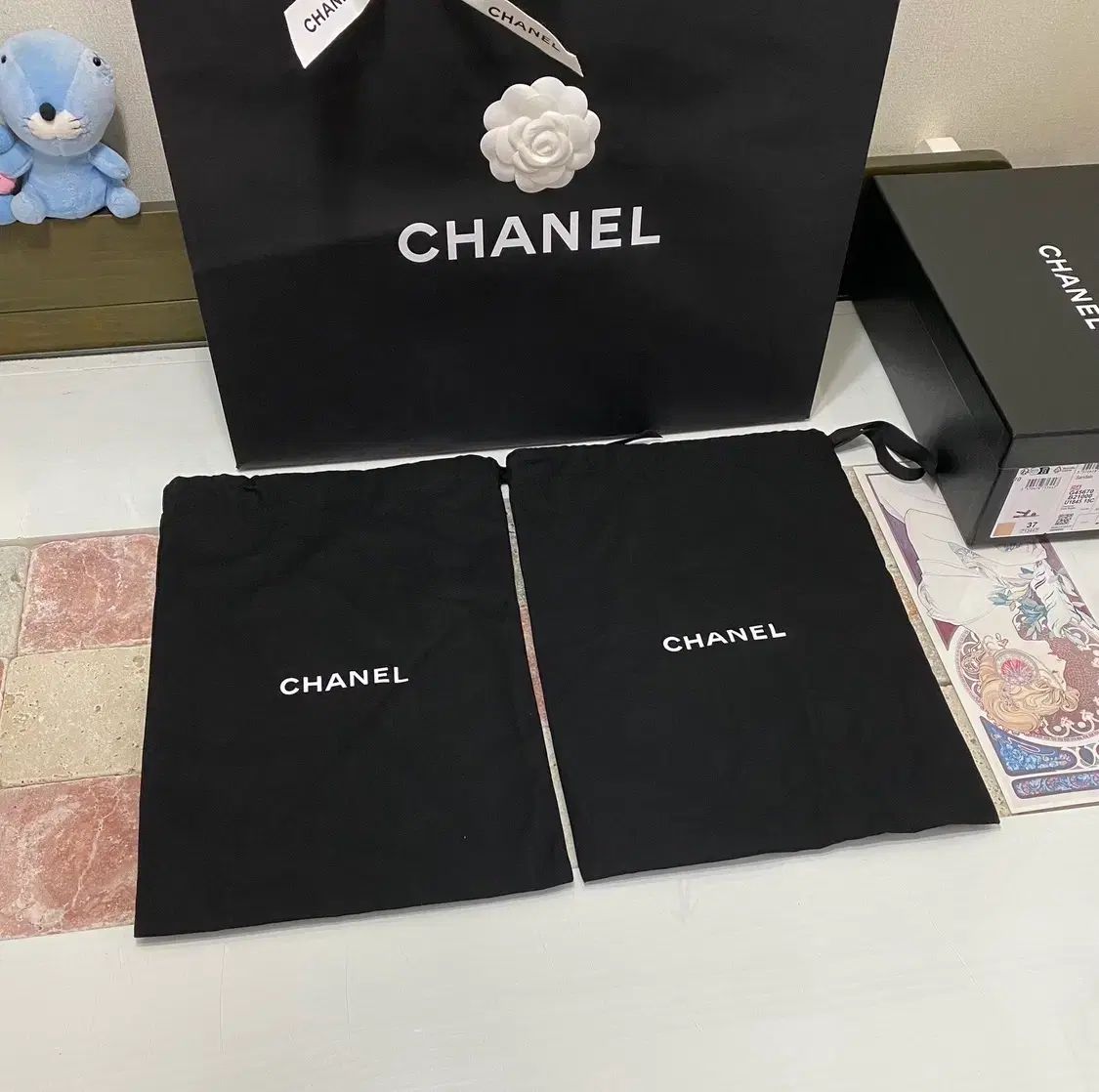 シャネル 靴 ボックス 30.5 x 20.5 10 ダスト バインダー リフィル BOOK お買い物バッグ