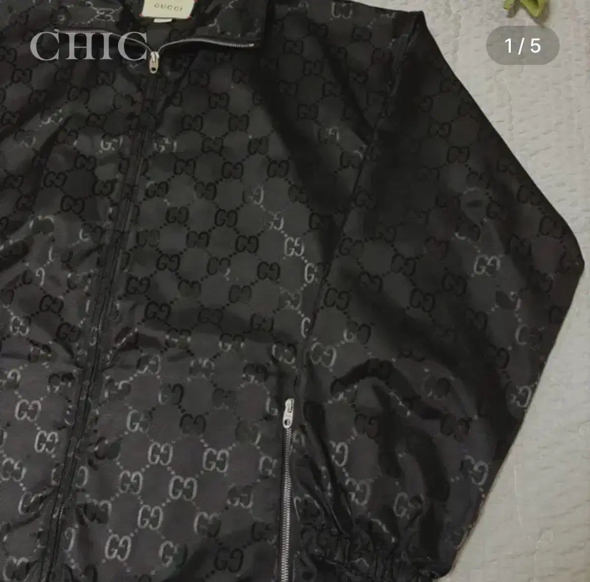 グッチ オフ ザ グリッド GG ロゴ シュプリーム ジップアップ ジャケット