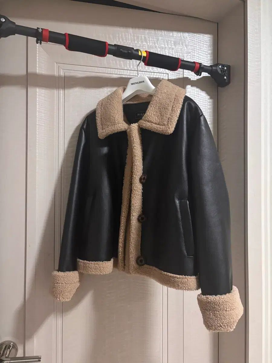 KOLEAT ムートン ジャケット ブラック