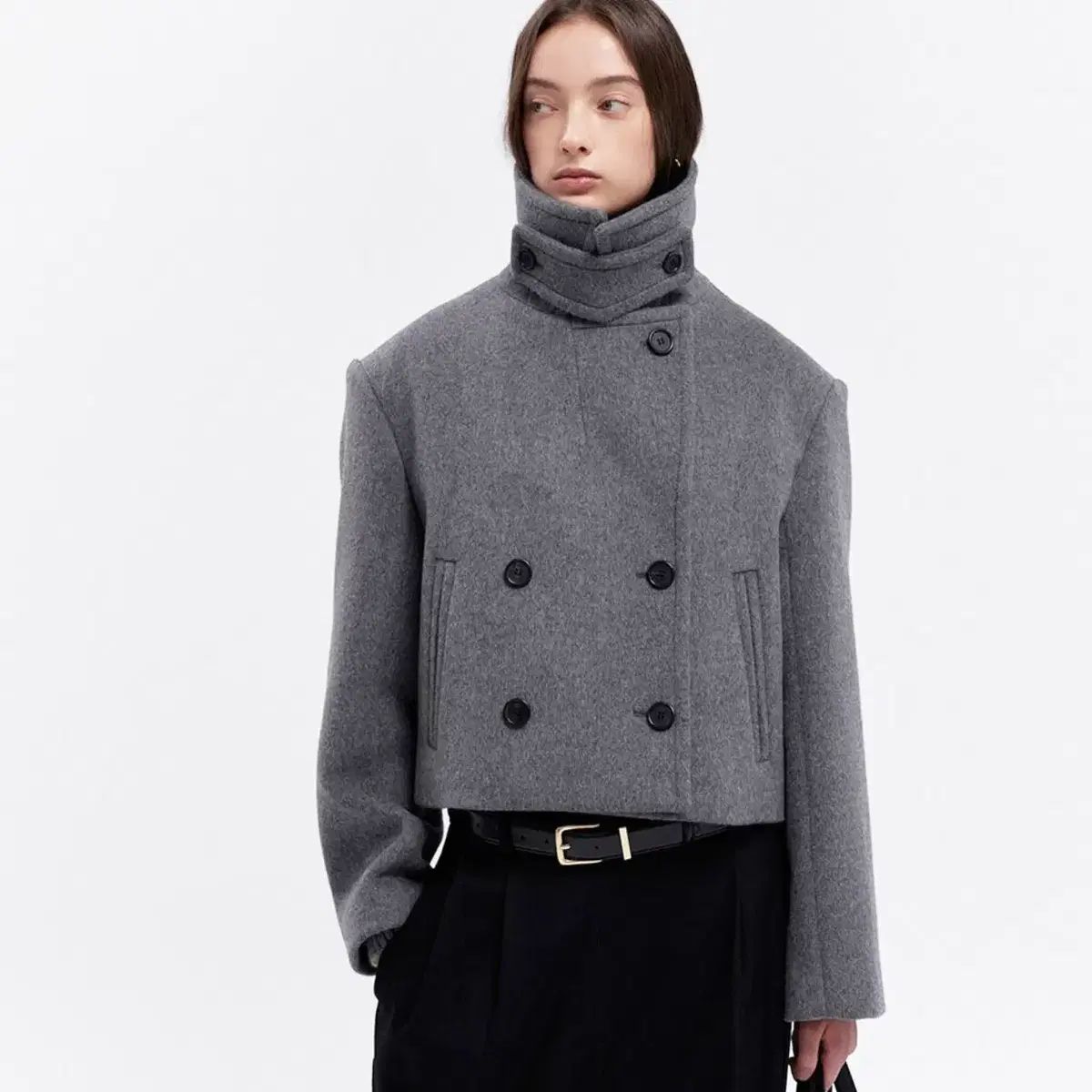 ブロッサム英智カンパニー BLOSSOM LU ウール混 ピーコート フリーサイズ