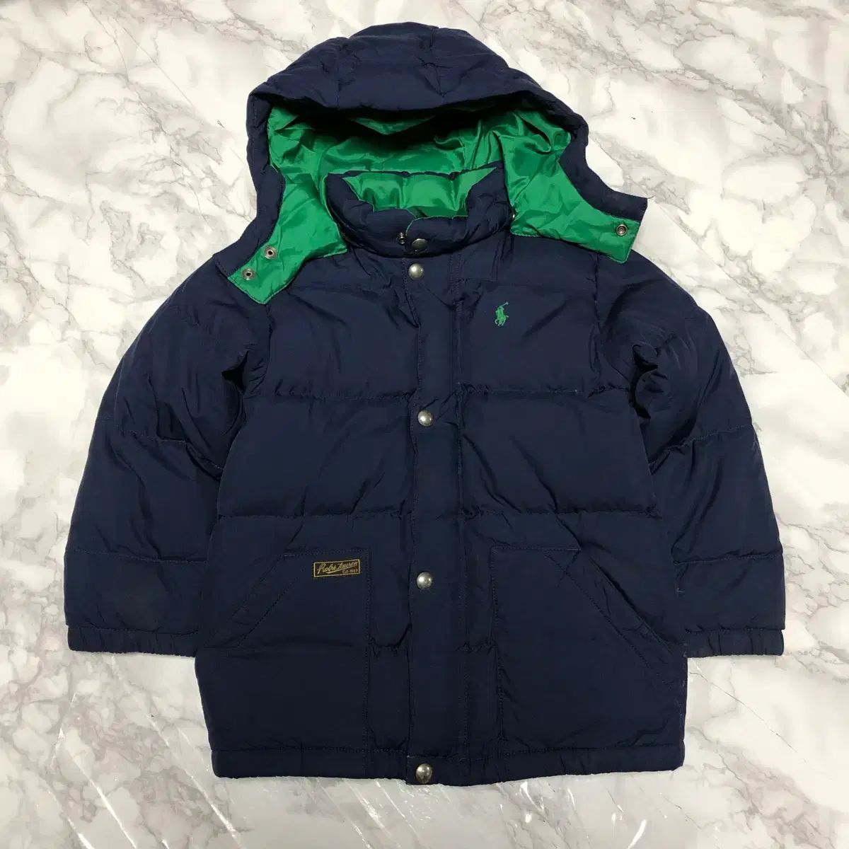 ポロ ラルフローレン ネイビー ダウン アウター パファージャケット 6 size