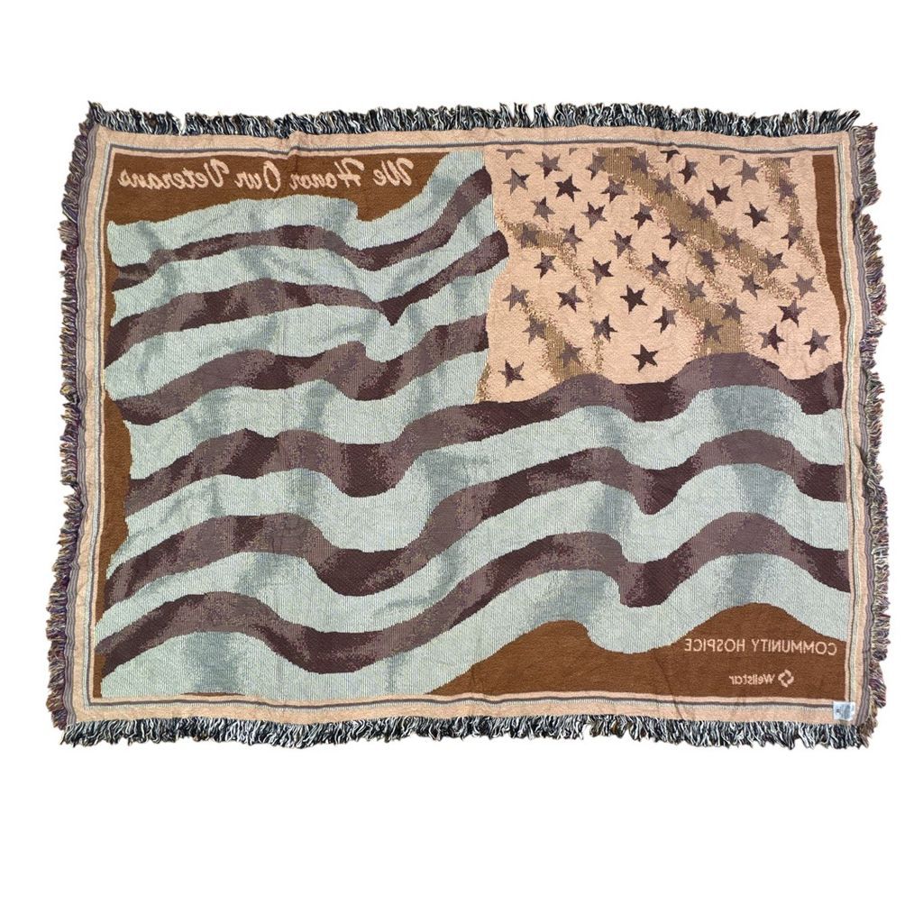 【※める】80s USA ブランケット ヴィンテージラグ　タペストリー デッドストック】USA 80s ヴィンテージラグ ブランケット タペストリー