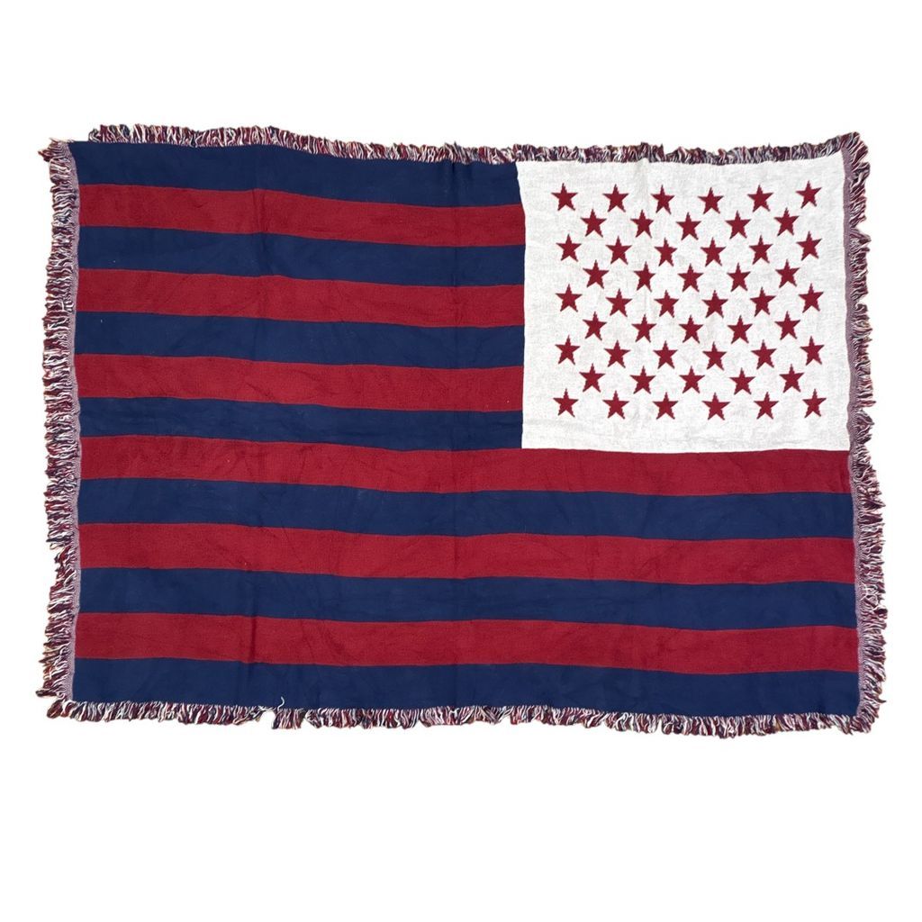 vintageラグ ブランケット マルチカバー タペストリー アメリカ 国旗