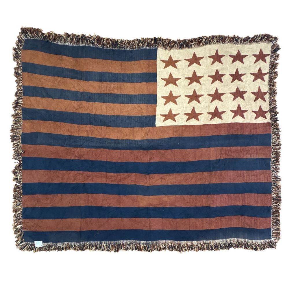 vintageラグ ブランケット マルチカバー タペストリー アメリカ 国旗
