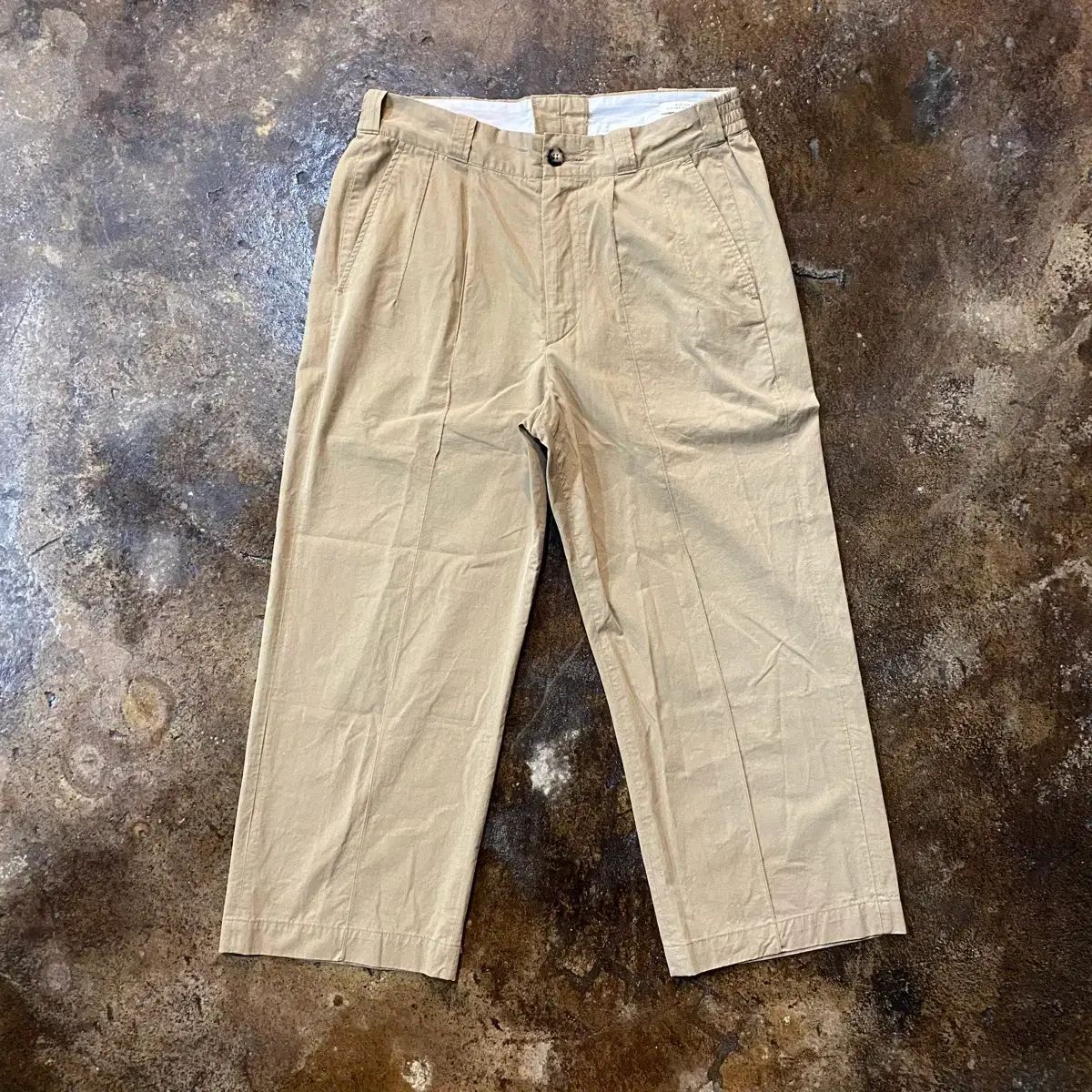30 Old joe ベージュ ワイド イージー パンツ