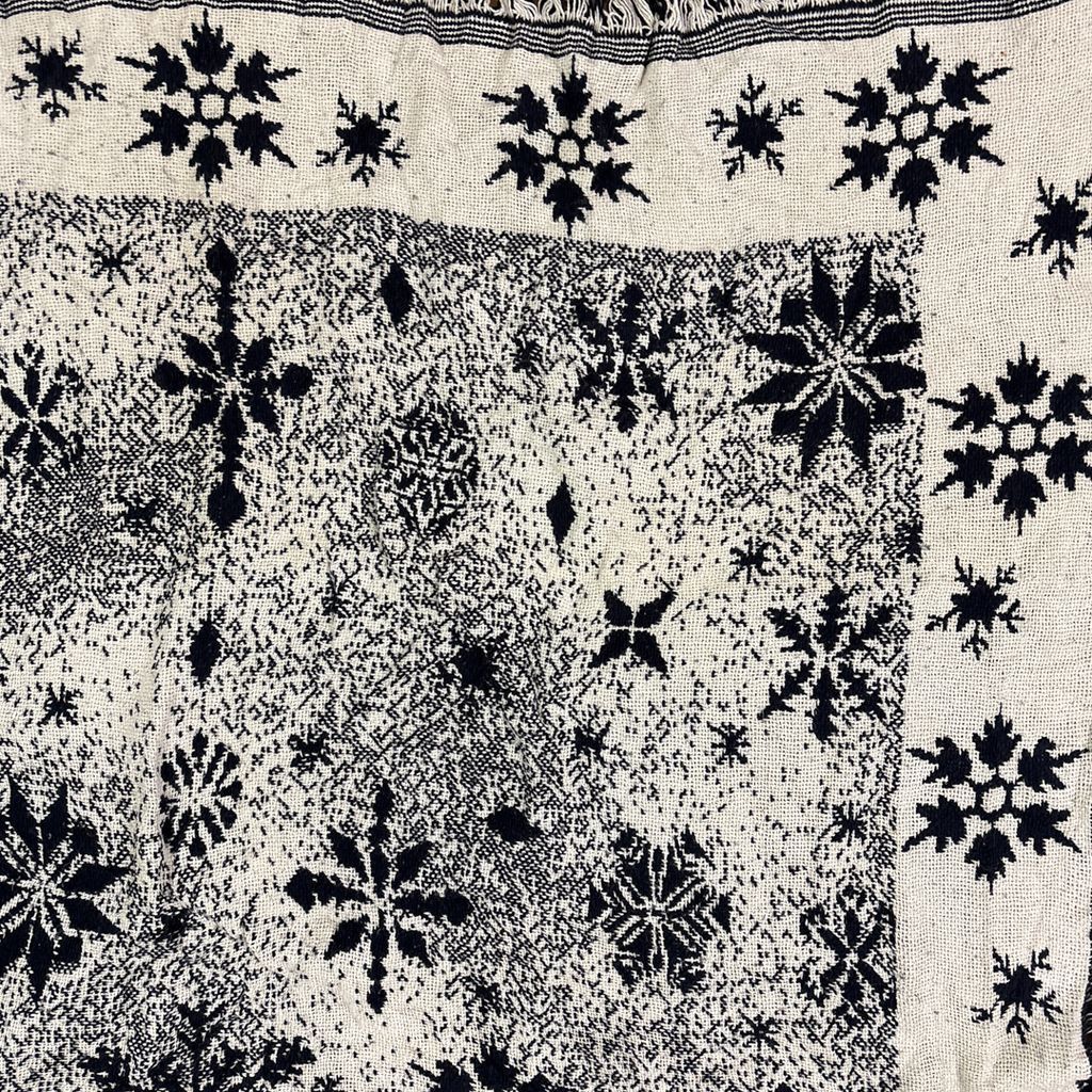 vintageラグ ブランケット マルチカバー タペストリー 雪の結晶