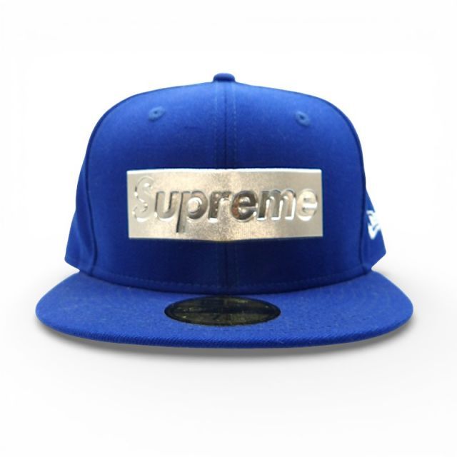 SUPREME 16ss METALIC BOX LOGO NEW ERA BLUE サイズ7 3/8(58.7cm