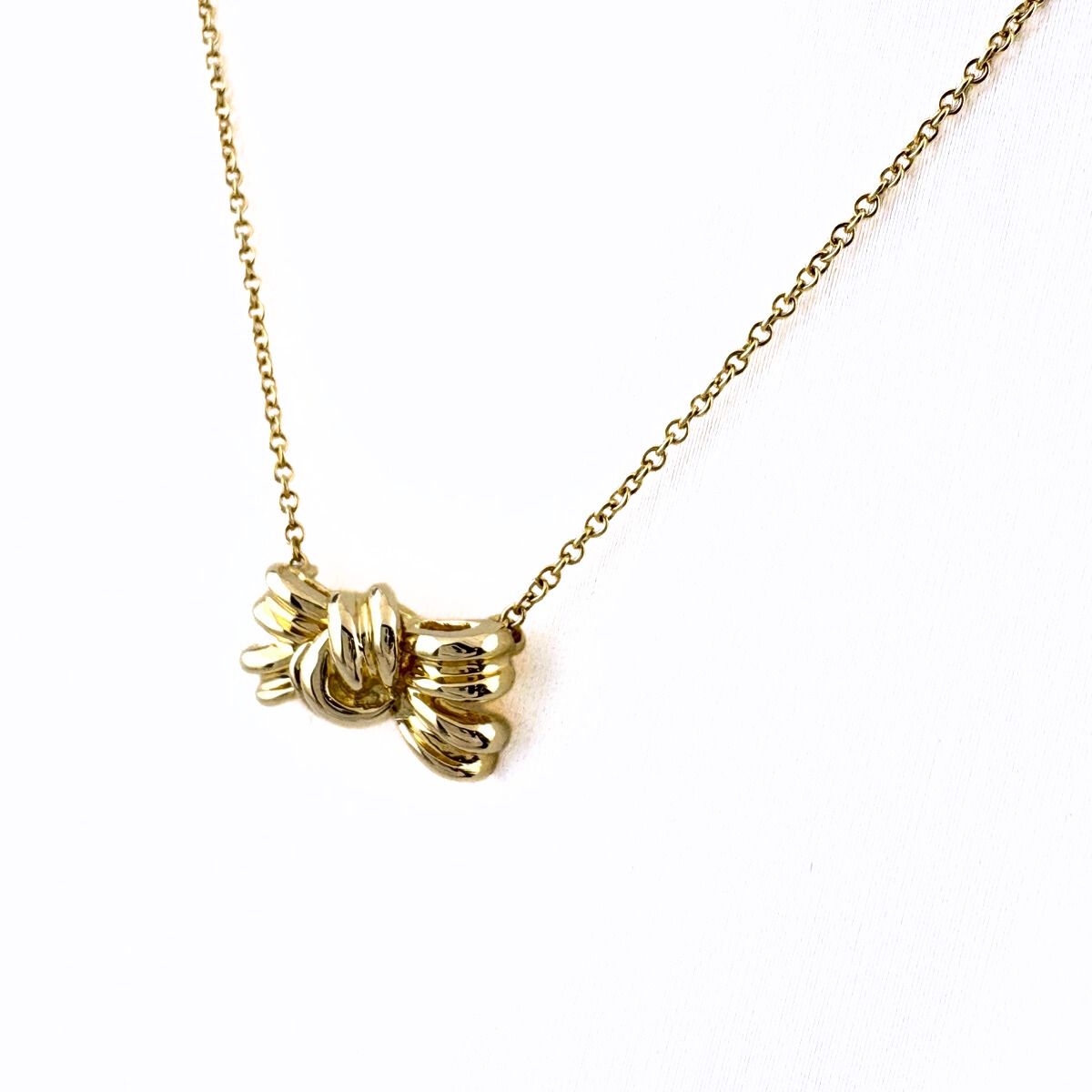 ティファニー TIFFANY-Co. デザインネックレス YG イエローゴールド ペンダント ネックレス 750 レディース