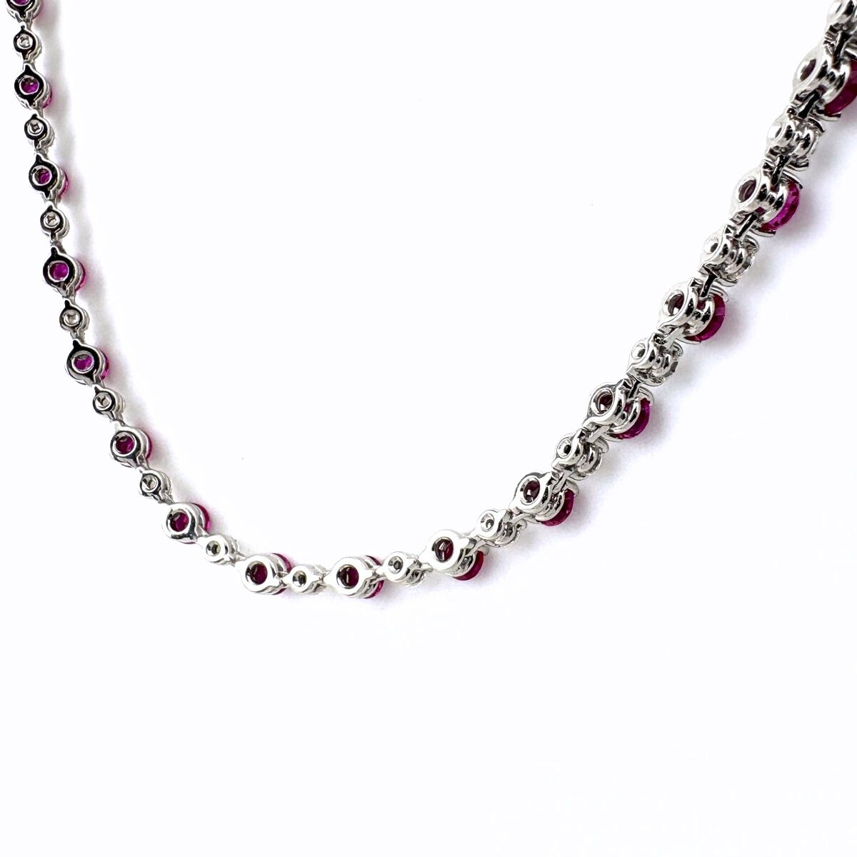 ミキモト MIKIMOTO ルビー デザインネックレス メレダイヤ ネックレス 