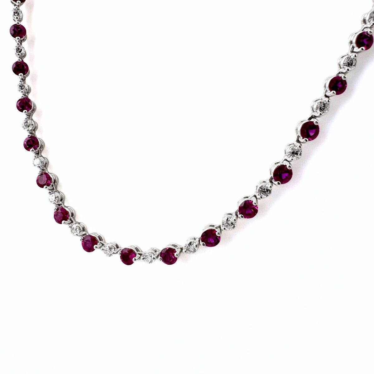 ミキモト MIKIMOTO ルビー デザインネックレス メレダイヤ ネックレス