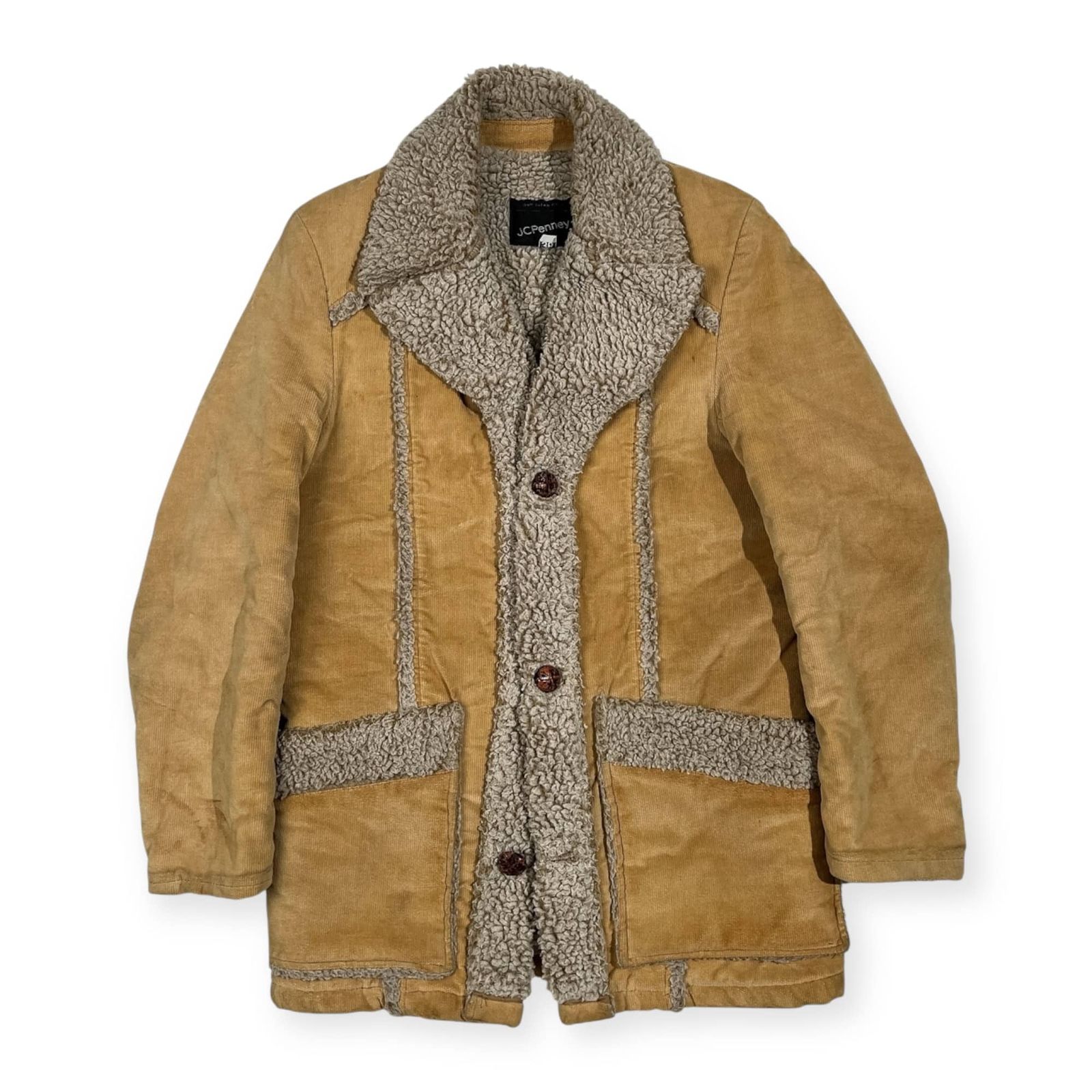 OLD ヴィンテージ 80s ロングジャケット XL 裏ボア ベージュ 古着 古着 Carhartt 裏ボア ベージュ ダック デトロイト ジャケット