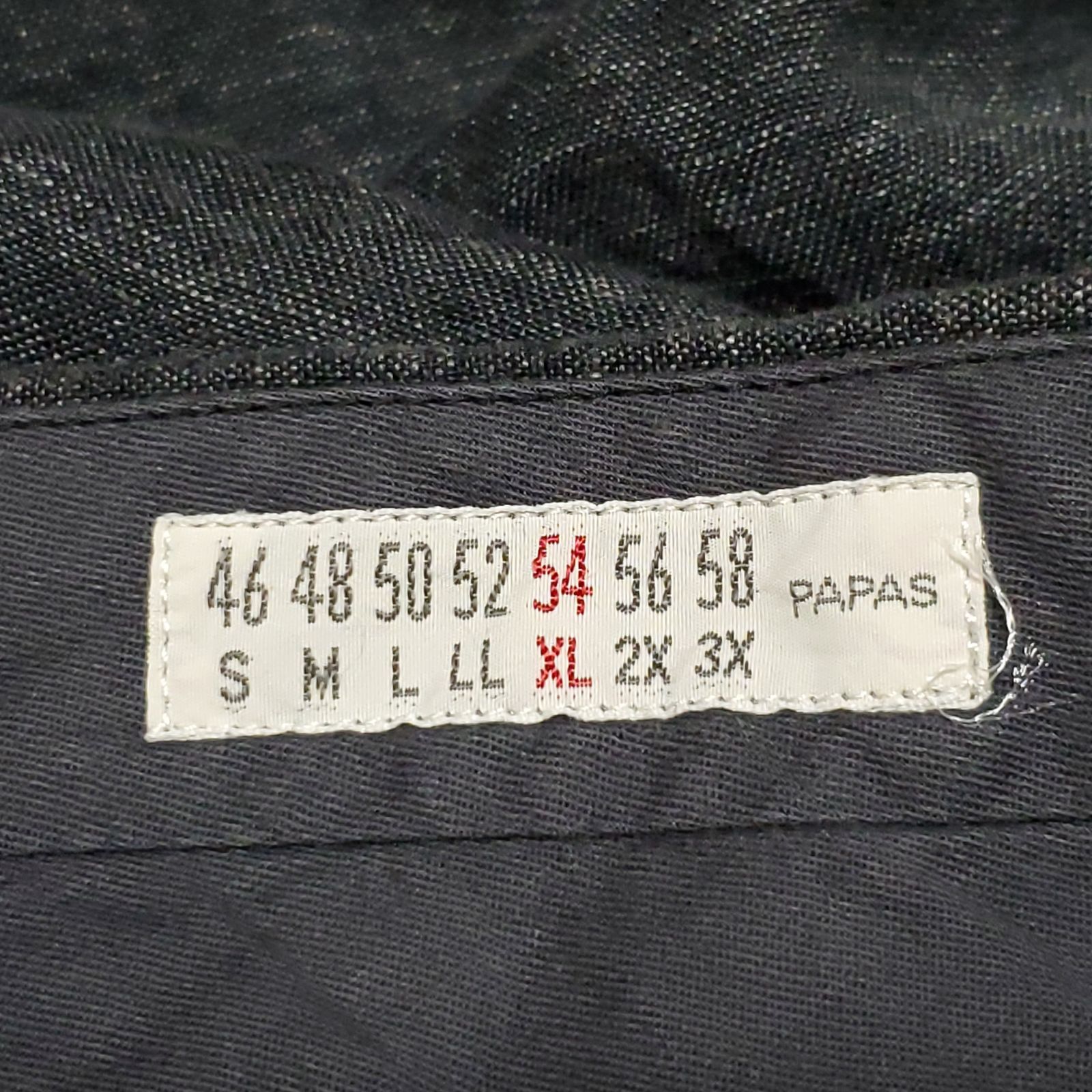  A 1076 パパス PAPAS カジュアルパンツ ズボン LL XL グレー 綿|コットン 麻 カジュアルパンツ パンツ