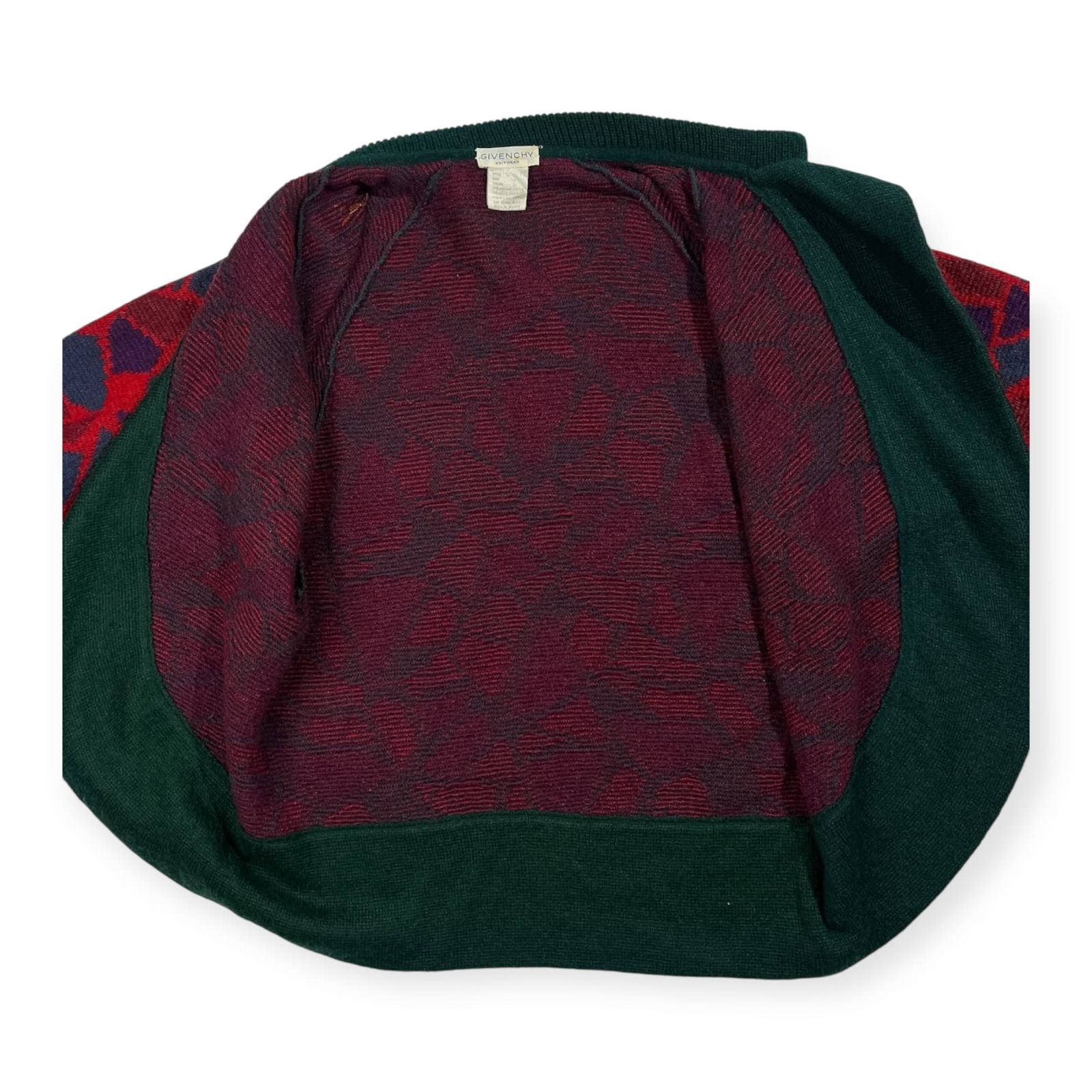 希少 レア GIVENCHY ジバンシィ ジバンシー 総柄 ウールニット ガウン 