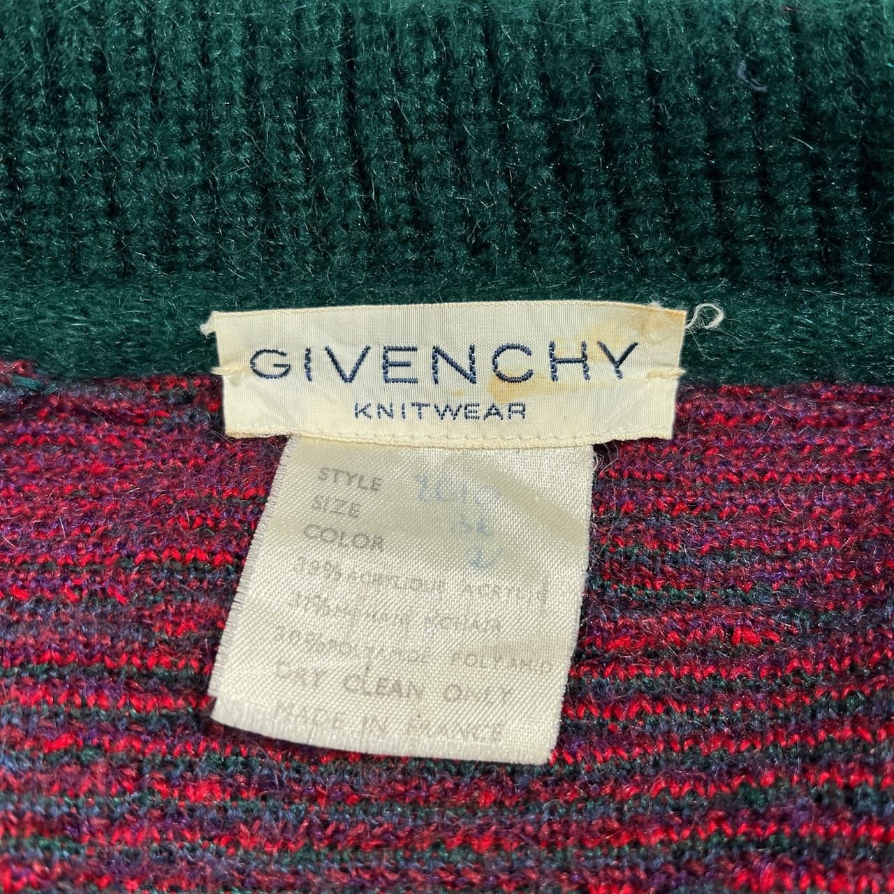 希少 レア GIVENCHY ジバンシィ ジバンシー 総柄 ウールニット ガウン 