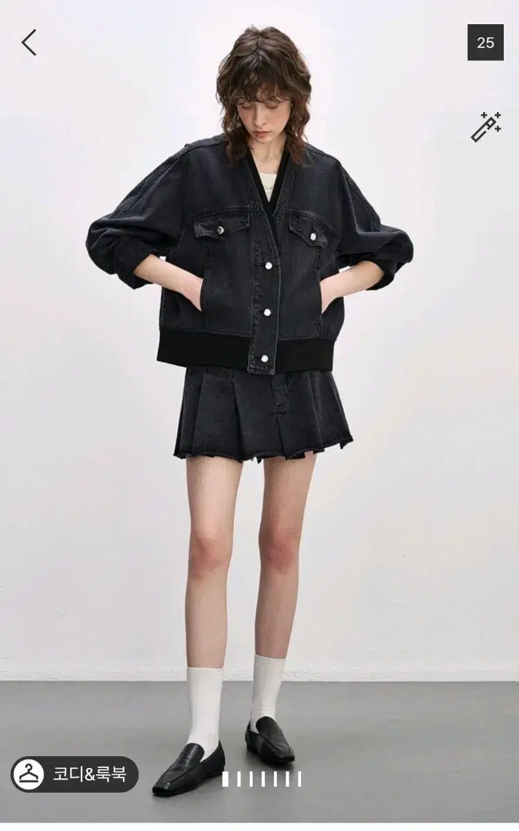 The SYSTEM ブラック デニム ジャケット 66