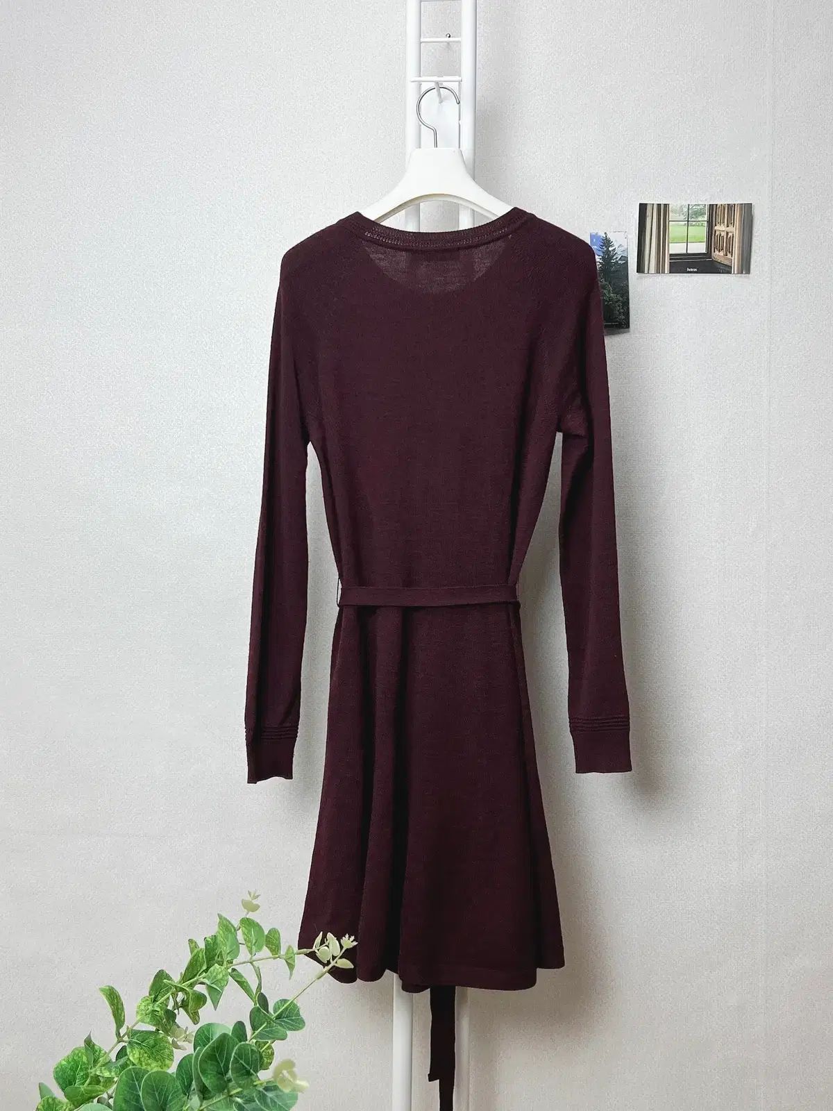  ラコステ ニット ONE PIECE 95 長袖 七分袖 ひざ丈ワンピース