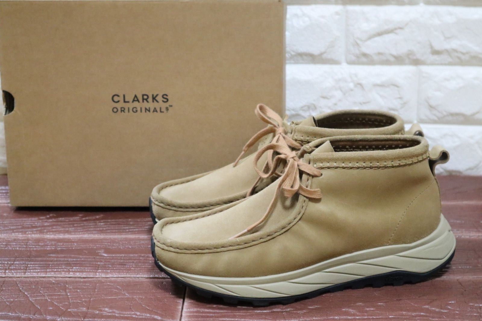 定価39600円 クラークス CLARKS Wallabee Eden ワラビー エデン ビブラムソール ダークサンドスエード