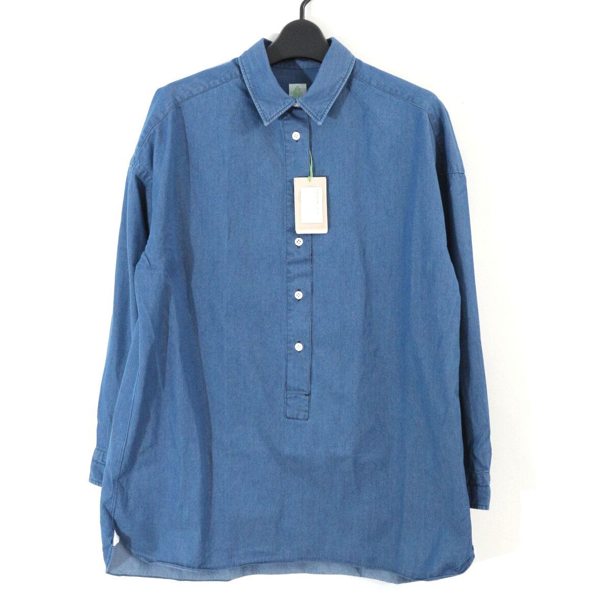 Finamore フィナモレ シャンブレープルオーバーシャツ 40 MARA2019542