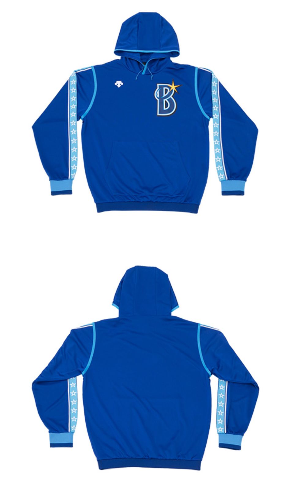 美品 DESCENTE 横浜DeNAベイスターズ トレーニング パーカー O プロ