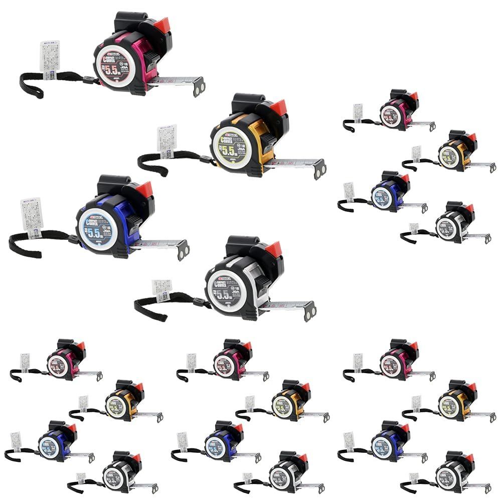 25 mm×5.5 m ホルダー付 コンパクトコンベックス アソート × 高儀 Takagi 5