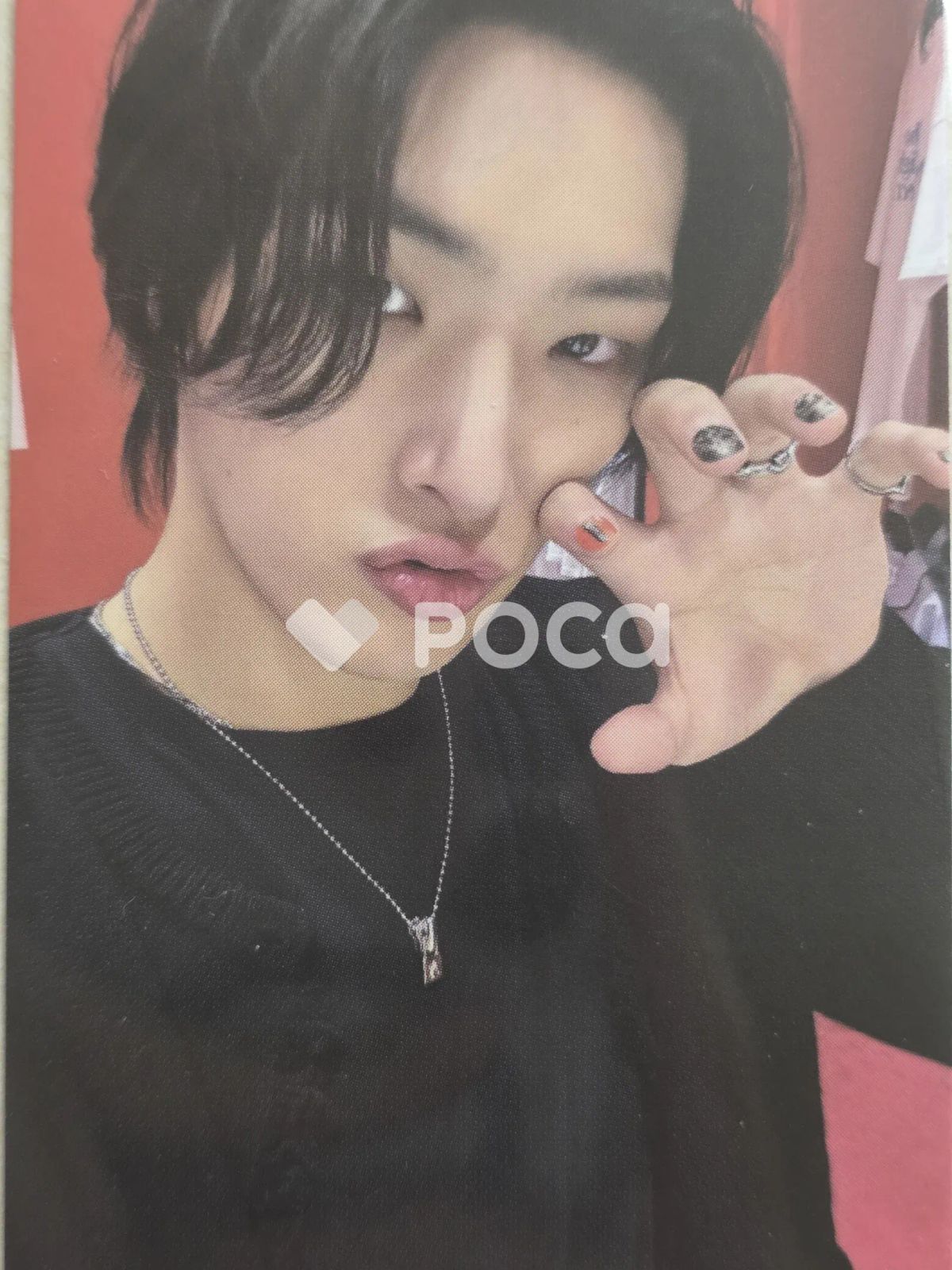 ATEEZ ミンギ　ネイルトレカ　ブラック ATEEZ ミンギ トレカデコセット ATEEZ ミンギ ネイルトレカ ブラック