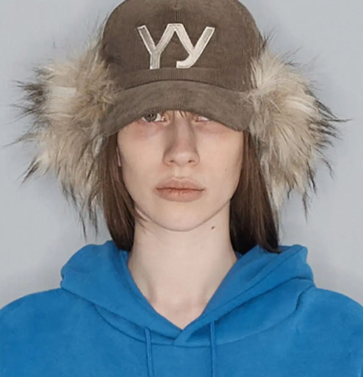 オープンワイワイ コーデュロイ イヤーフラップ キャップ カーキ