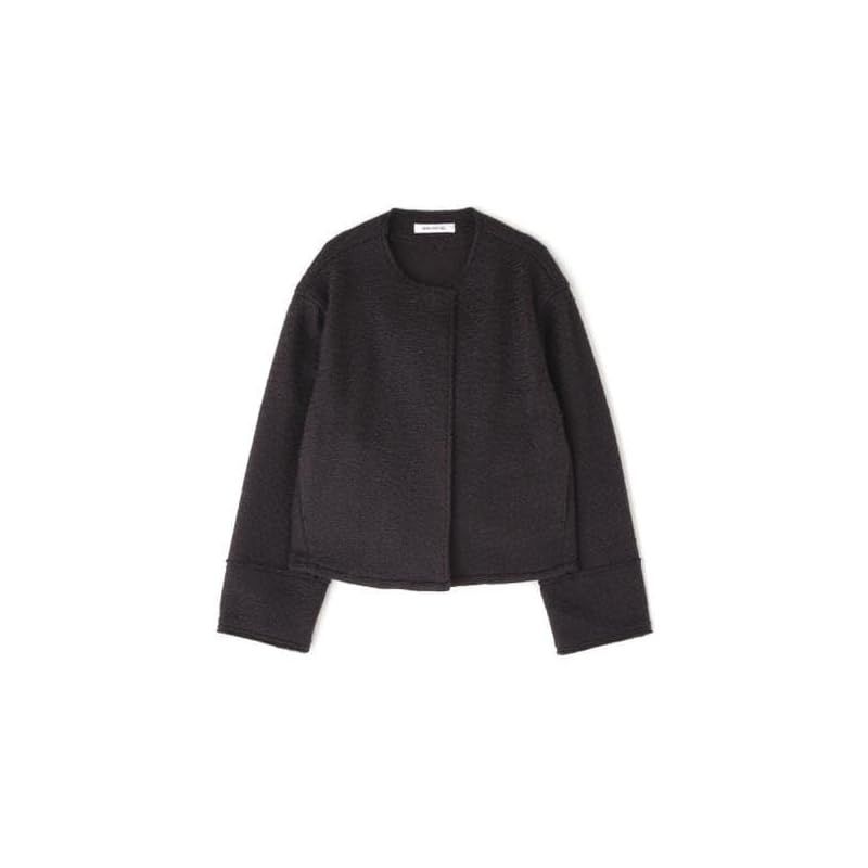 ノーカラーウェーブシャギーブルゾン 0