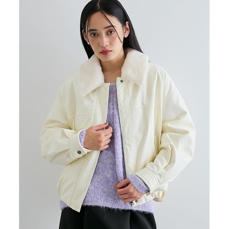 エコファー取外し 合皮中綿ブルゾン