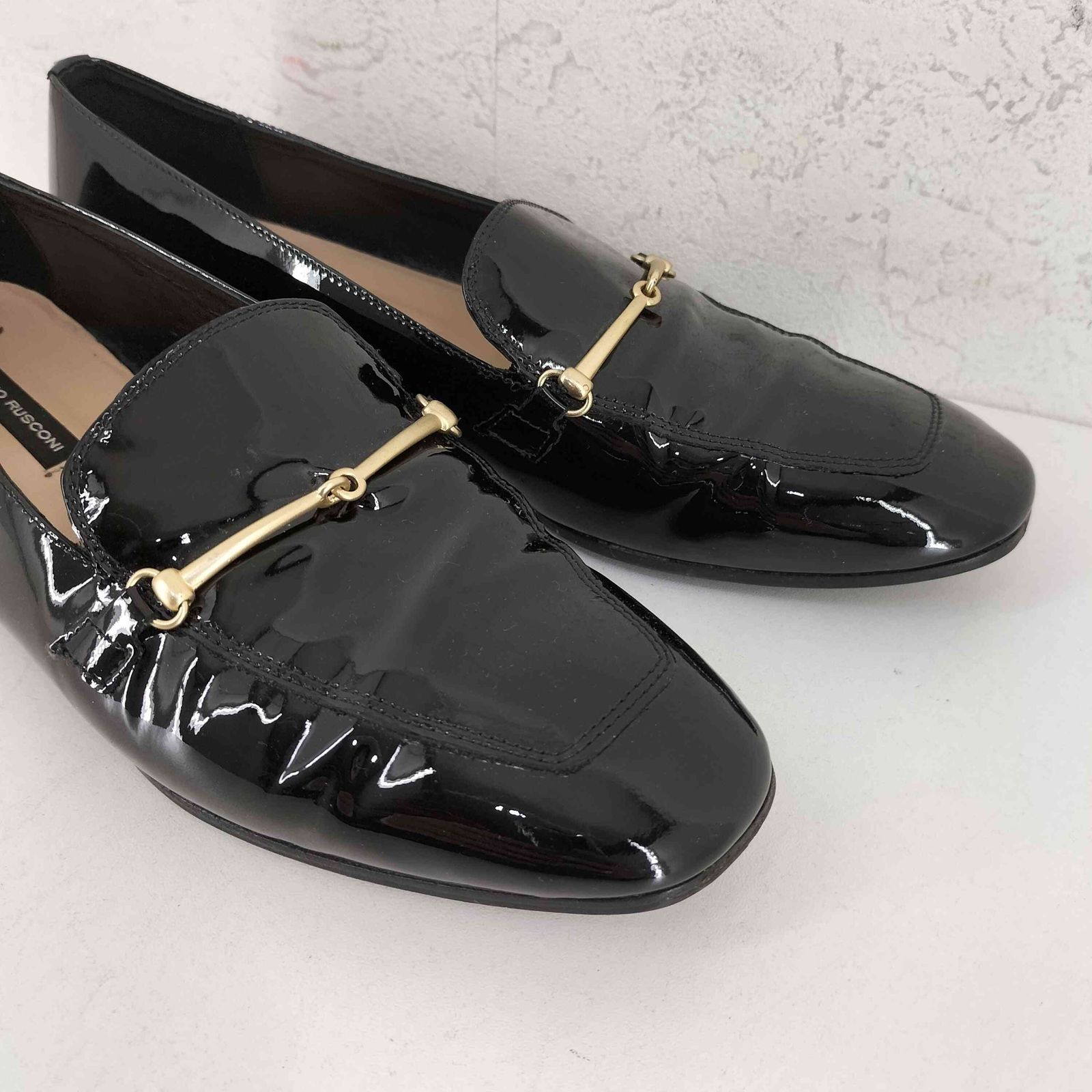 ファビオルスコーニ FABIO RUSCONI エナメル ビットローファー