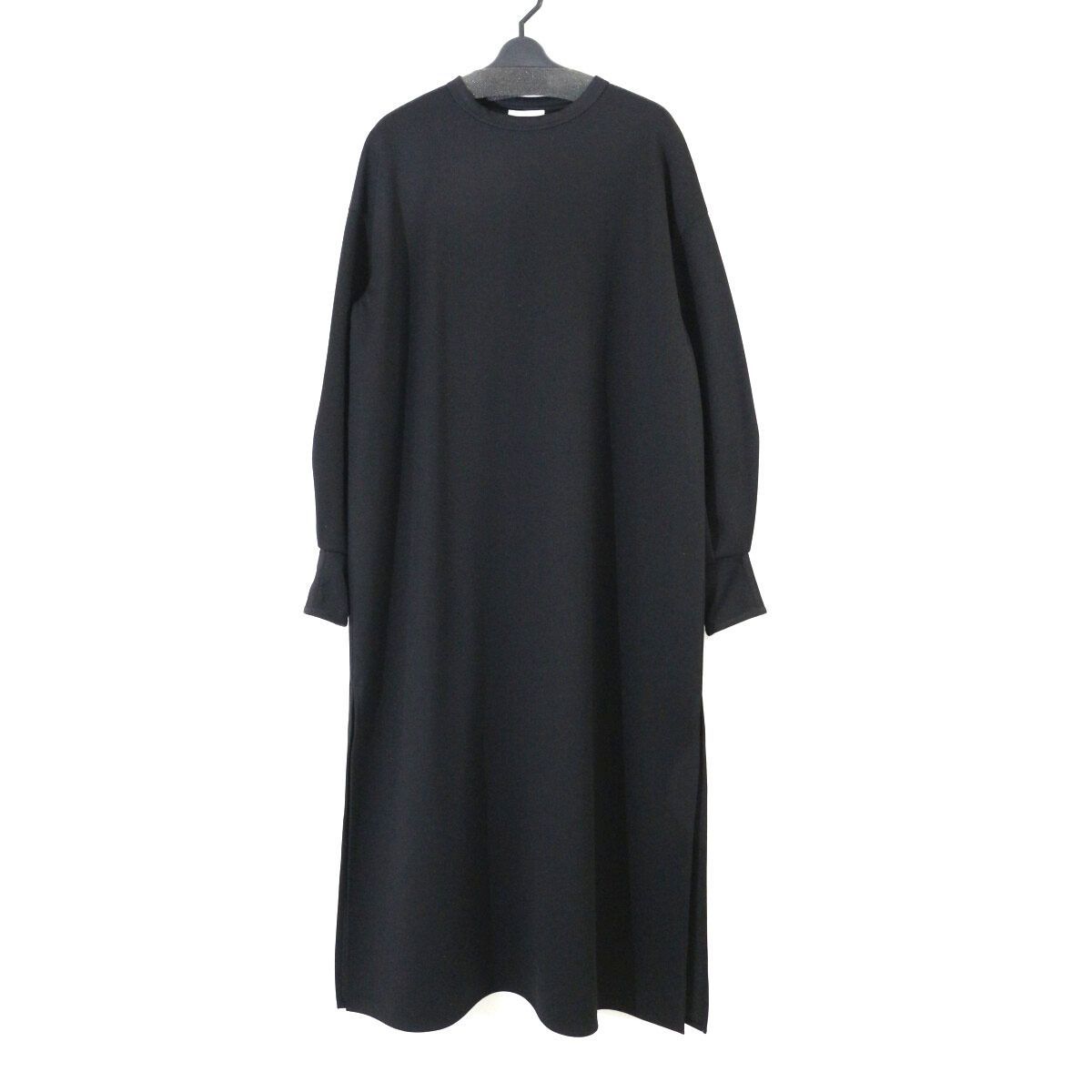 THE RERACS ザリラクス 23 SS DOBULE FACE LONG SLEEVE DRESS ストライクチャーダブルフェイスワンピース 36 RECS 389 L J
