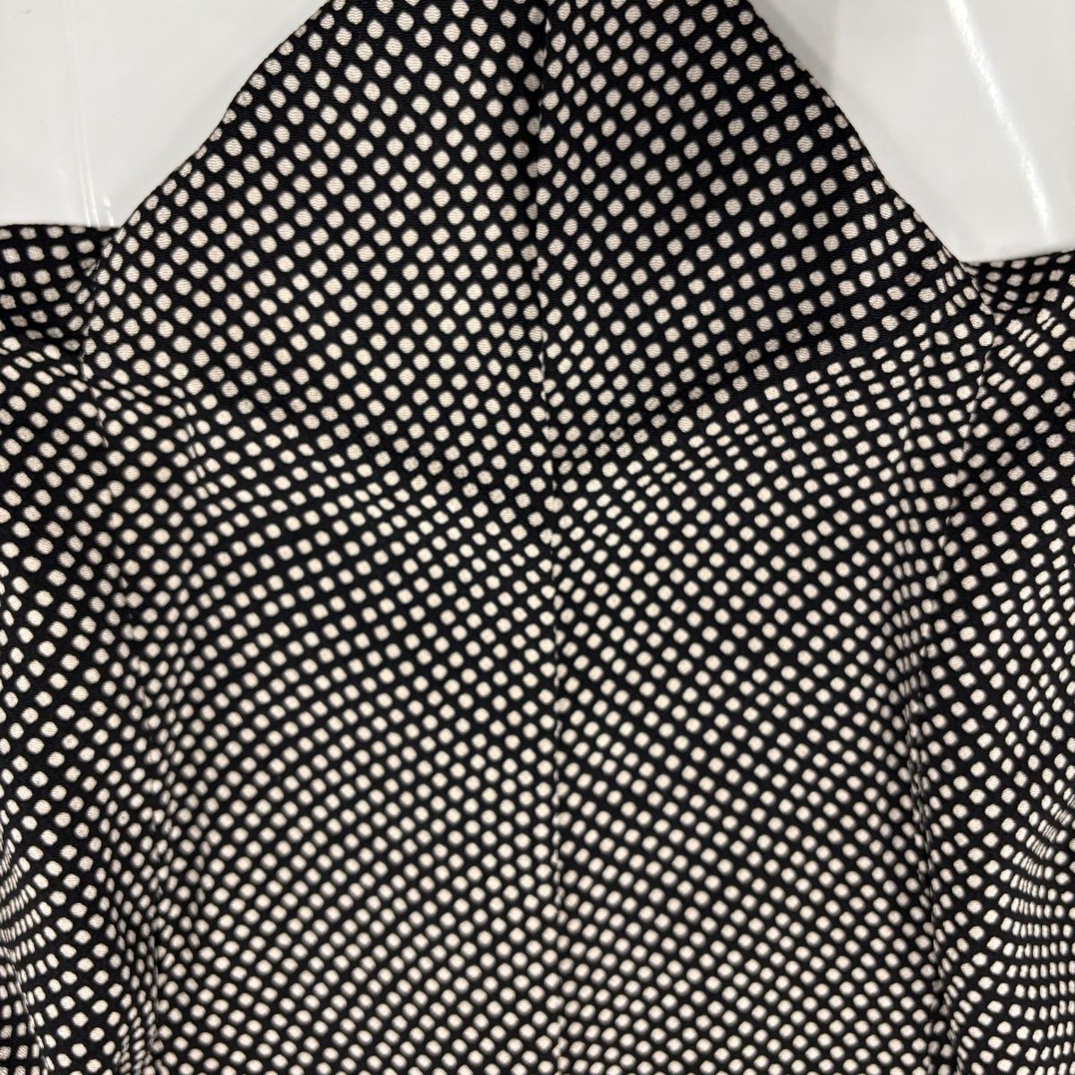  小紋 身丈157 cm 裄丈62.5 S 袷 ドット 縮緬 黒 正絹 名品 小紋 着物