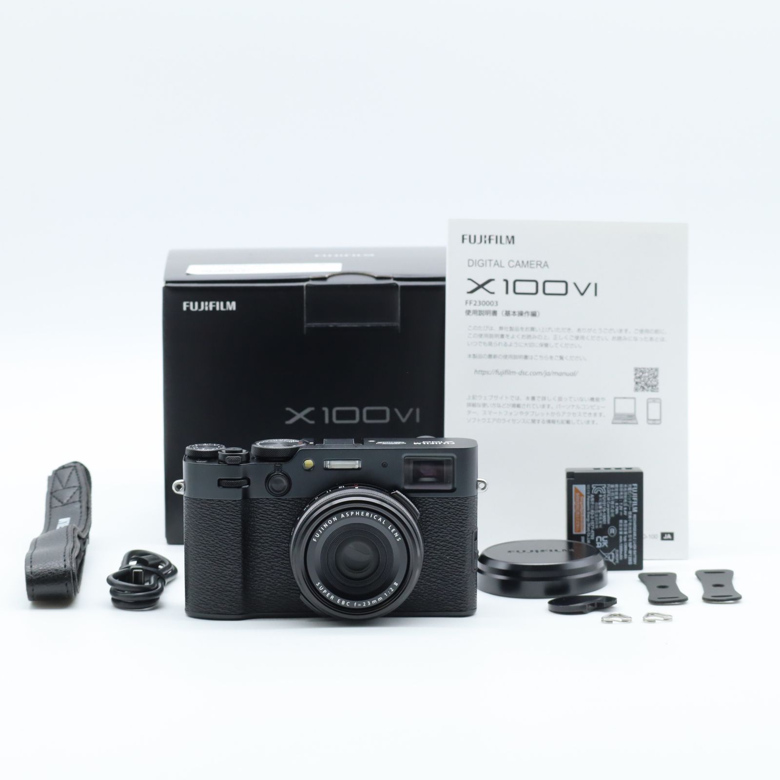 Fujifilm X100VI ブラック 【ほぼ新品200ショット】 Fujifilm X100VI Digital Camera, 40.2MP, 6.2K Video, AI Autofocus