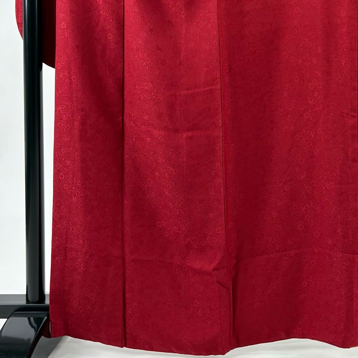 振袖 身丈162 cm 裄丈70.5 L 袷 やまと 地紋 赤 正絹 秀品