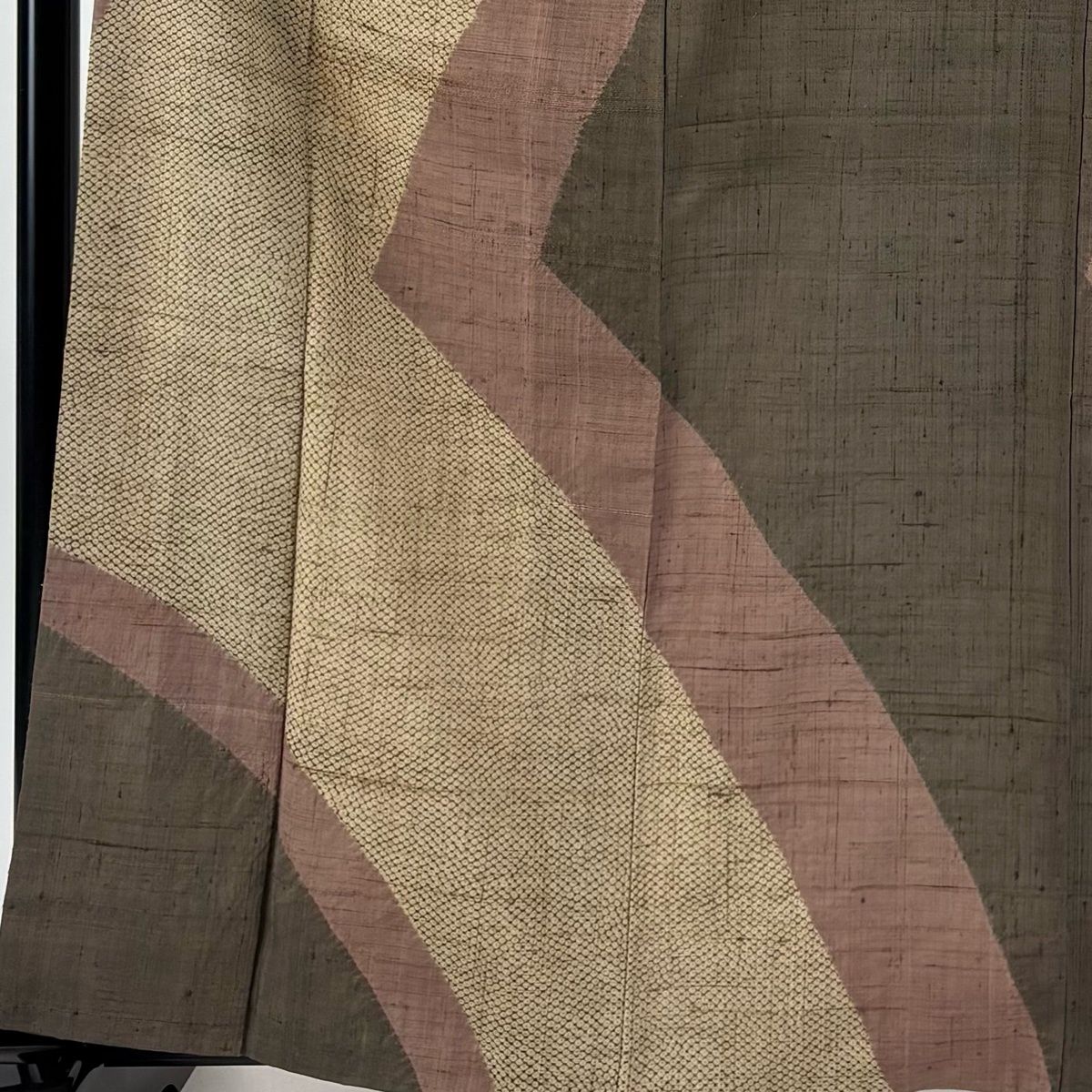 訪問着 身丈164 cm 裄丈65 M 袷 疋田 幾何学模様 茶色 正絹 名品