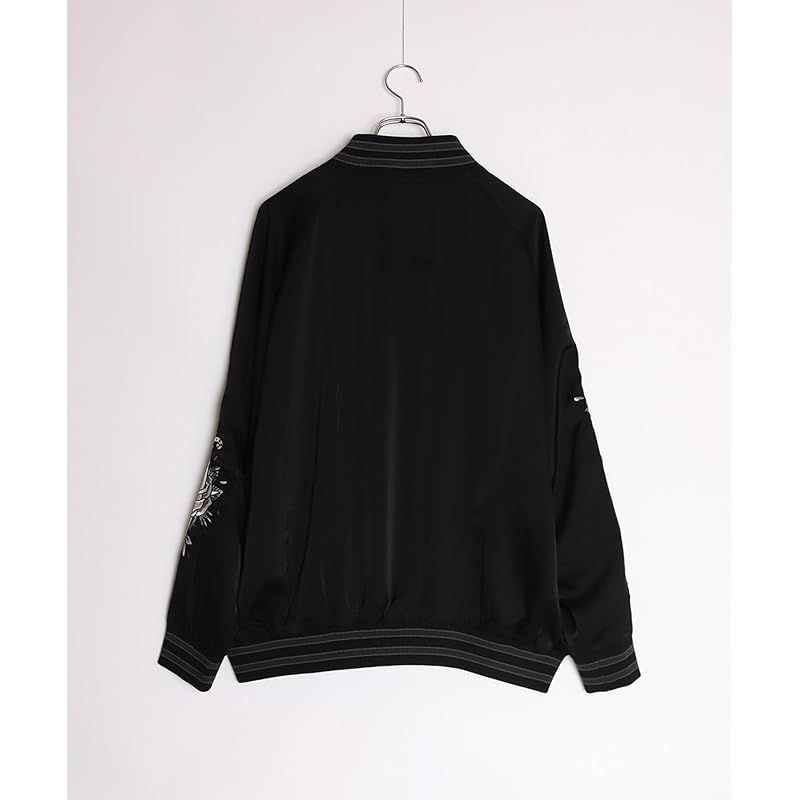  Ed Hardy エドハーディー スカジャン スタジャン ブルゾン アウター 刺繍 メンズ レディース M ブラック|グレー|薔薇 コート ジャケット ファッション