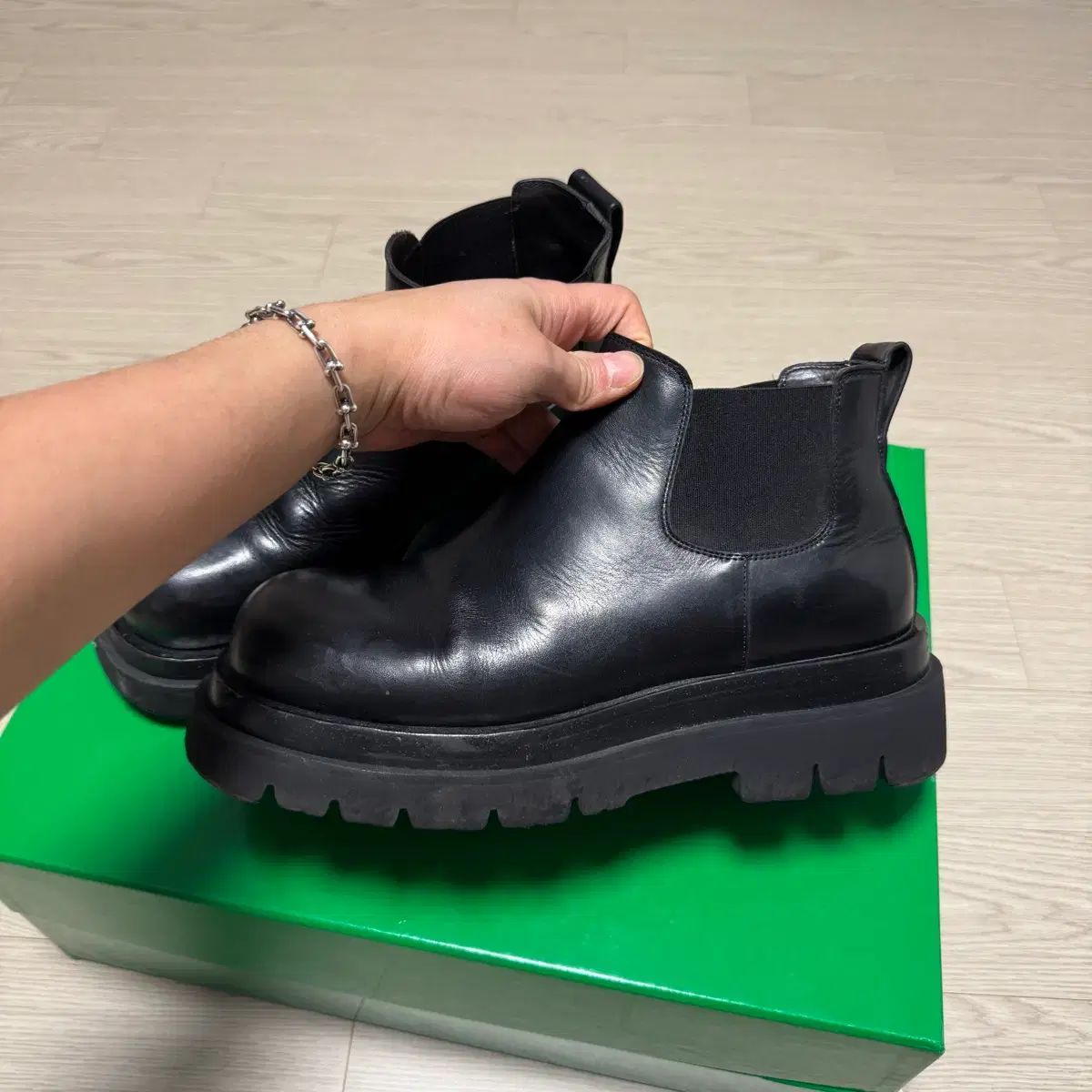 ボッテガ ヴェネタ ラグブーツ ブラック 40 5