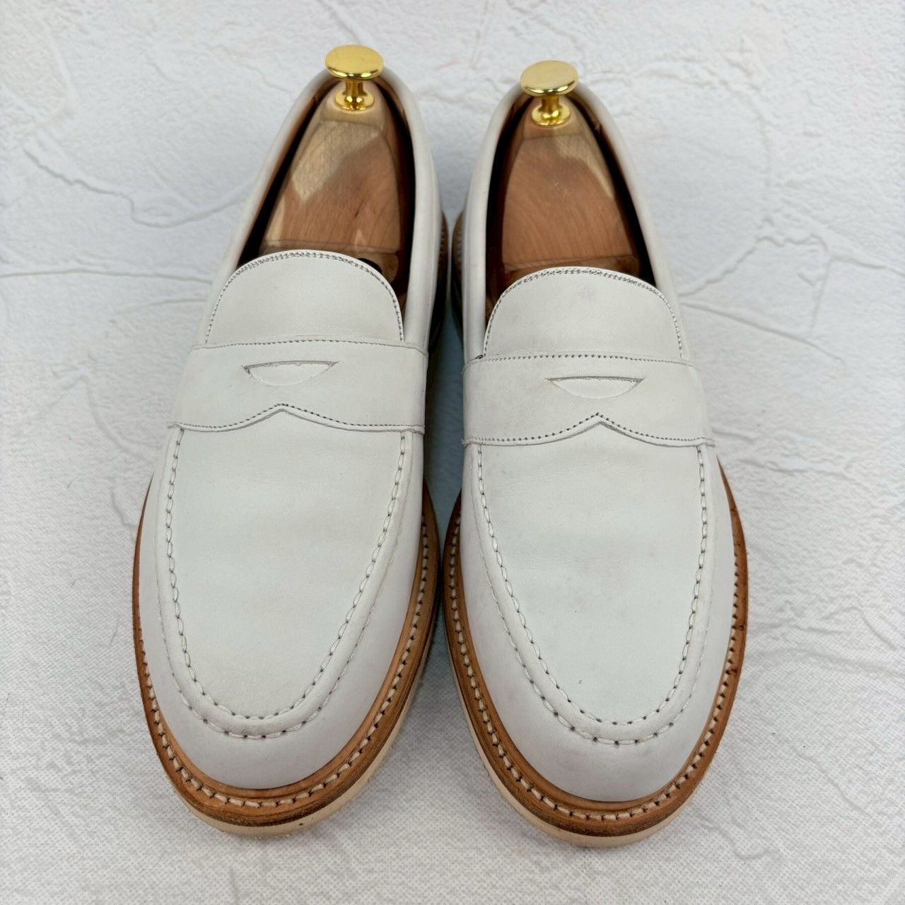 JOSEPH CHEANEY AND SONS ジョセフチーニーアンドサンズ HUDSON ハドソン コインローファー 白 ホワイト UK 7.5 | 26.5 cm W 3275