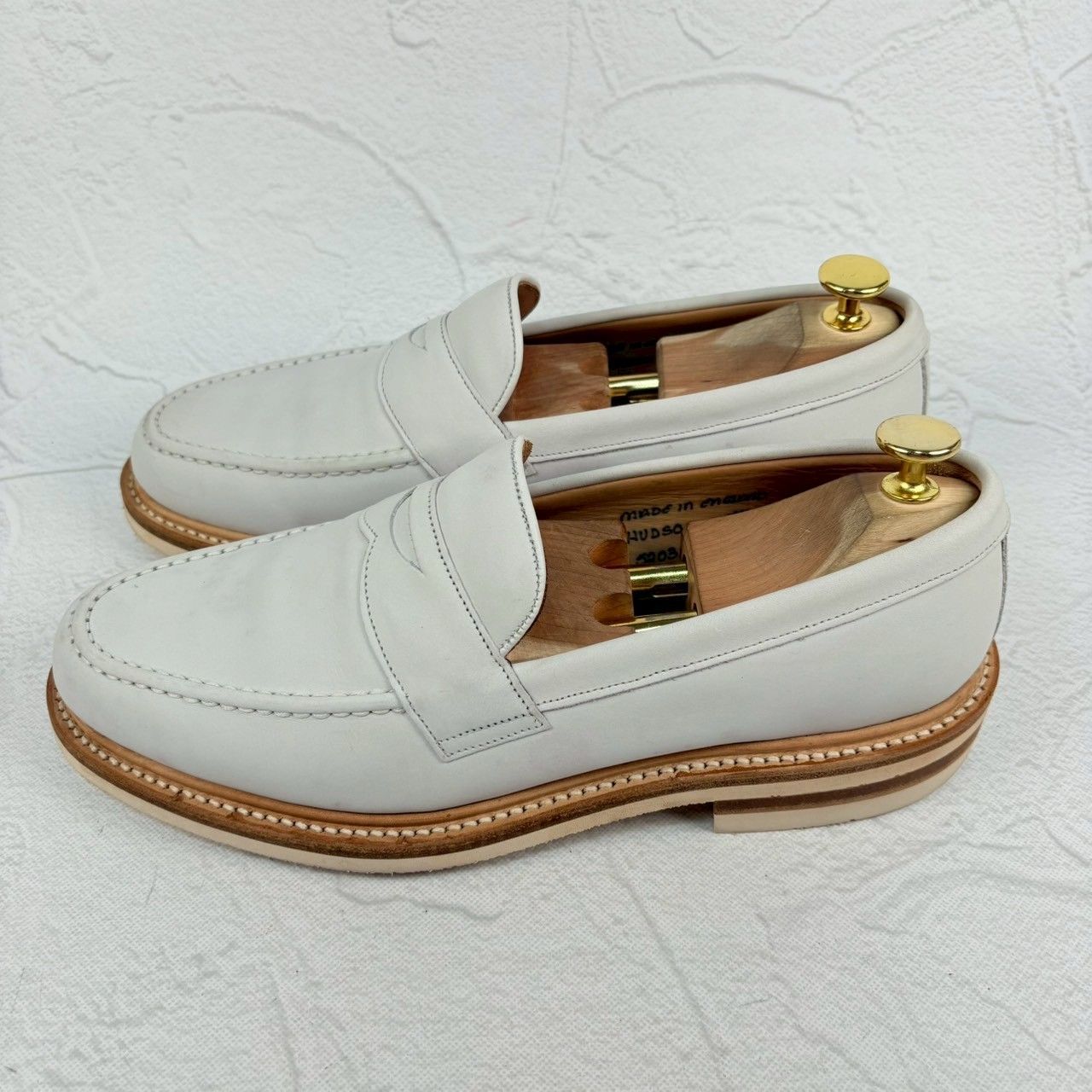  JOSEPH CHEANEY AND SONS ジョセフチーニーアンドサンズ HUDSON ハドソン コインローファー 白 ホワイト UK 7.5 | 26.5 cm W 3275 ローファー ブーツ 革靴