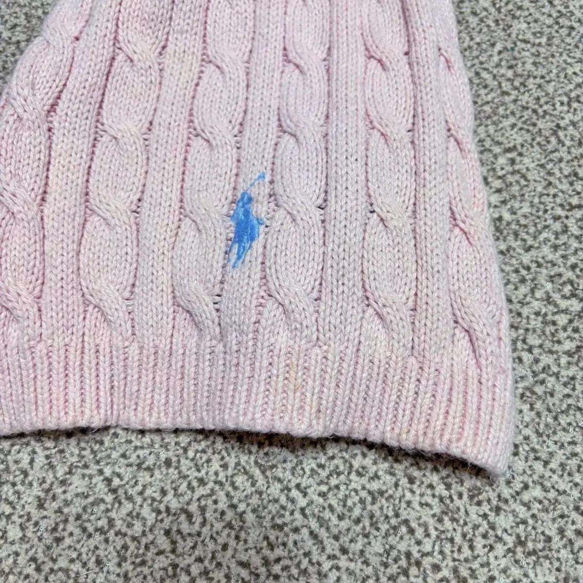 ウール20％ ポロ ラルフローレン ケーブル編みマフラー A