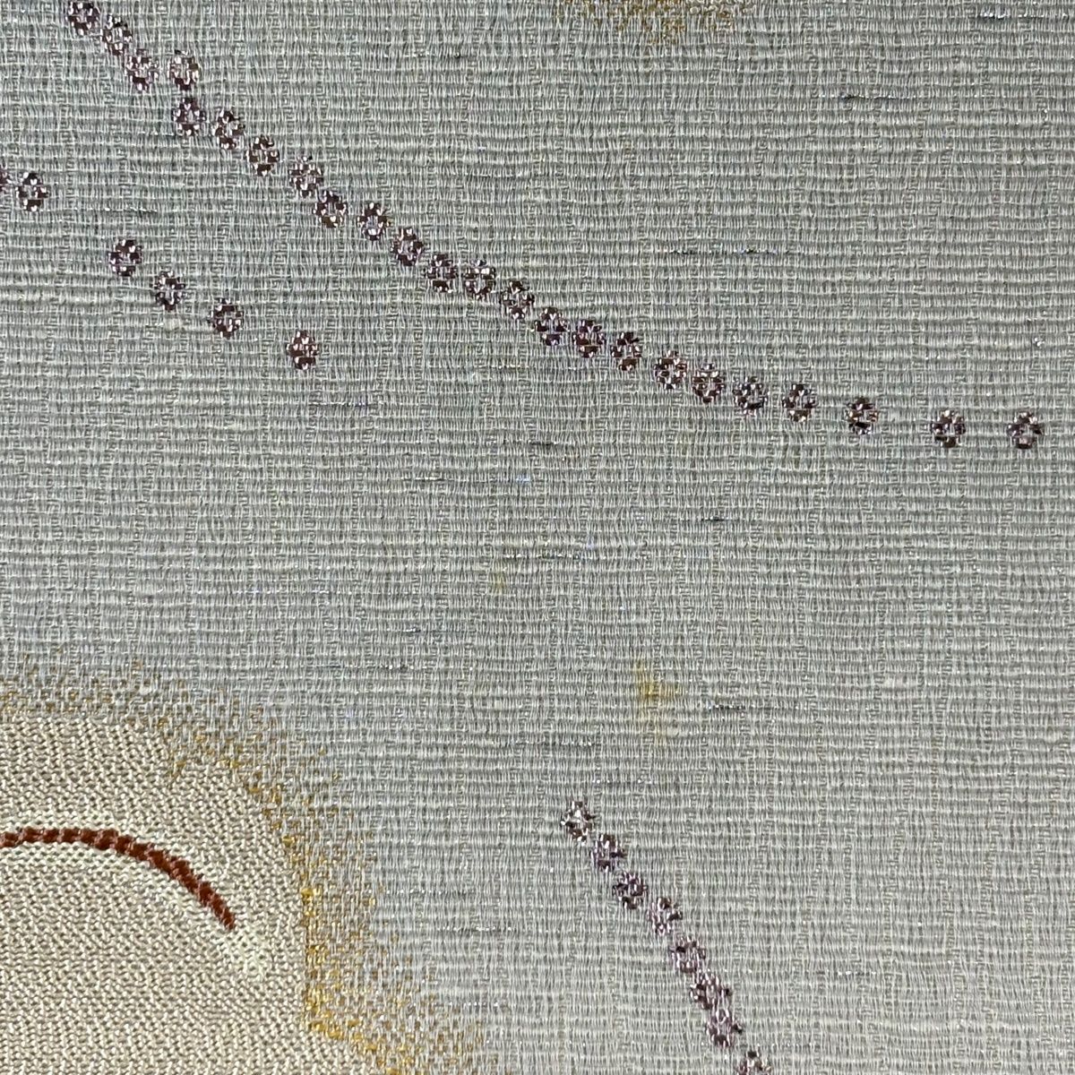 袋帯 名品 うさぎ 桜 箔 銀糸 灰色 六通 正絹 【中古】 - メルカリ