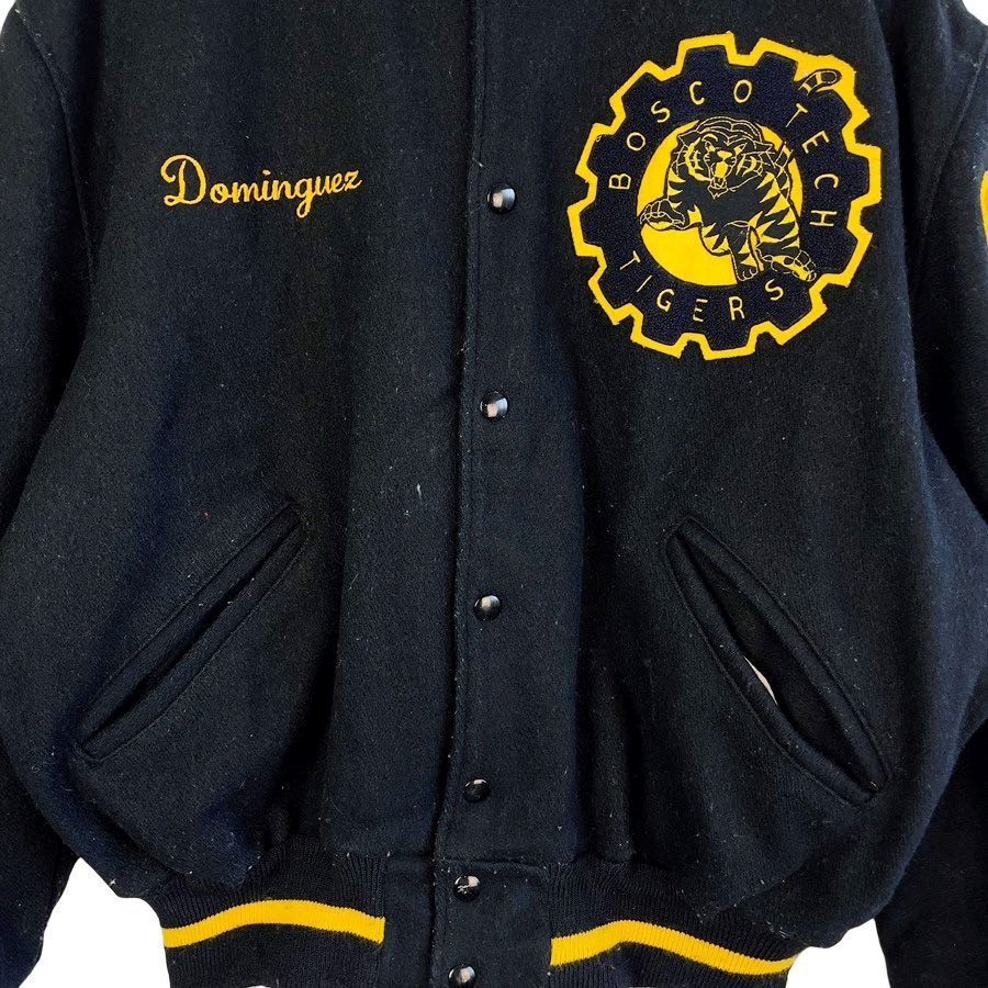 70s80sUSA製デロングDelongウールスタジャンスタジアムジャケットバー