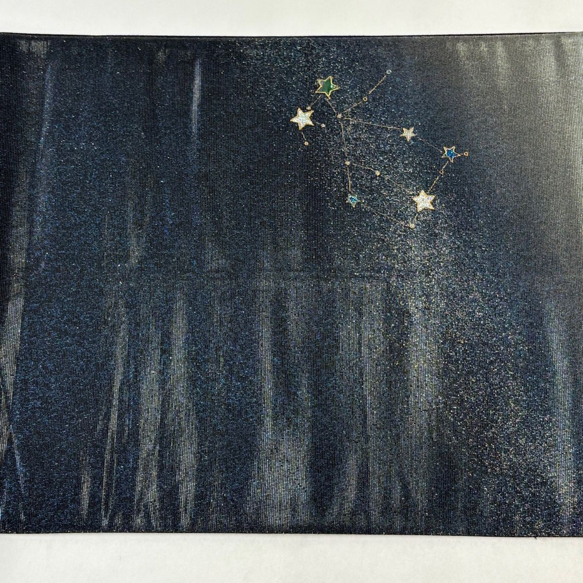  袋帯 名品 双子座 星座 螺鈿 箔 銀色 お太鼓柄 正絹 袋帯 帯