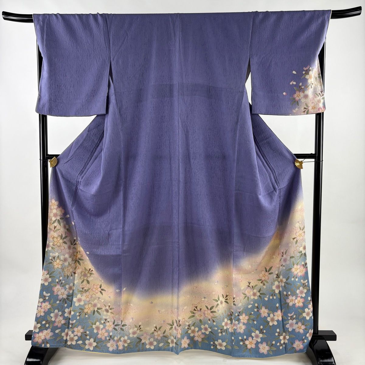 付下げ 身丈166 cm 裄丈69.5 L 袷 桜 箔 金彩 薄紫 正絹 名品